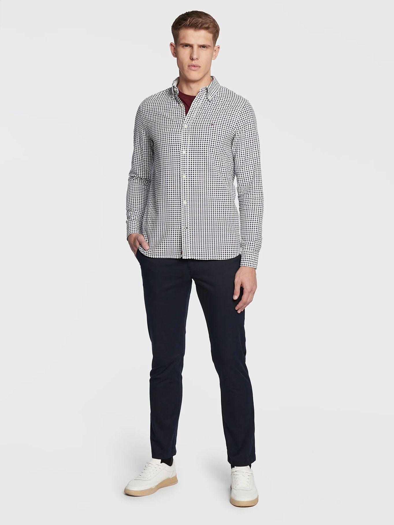 Camisa A Cuadros Vichy Slim Fit Gris Tommy Hilfiger-1