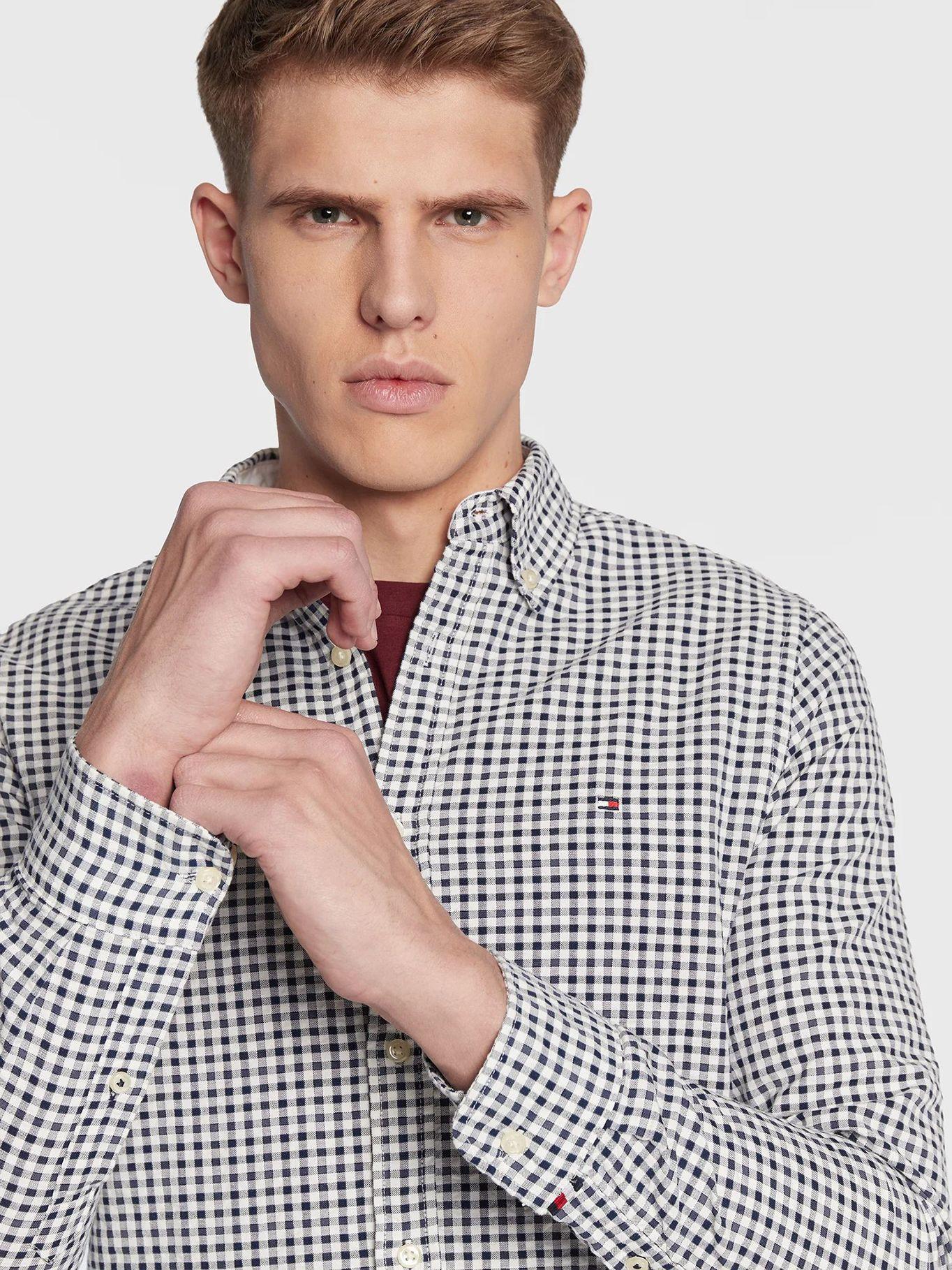 Camisa A Cuadros Vichy Slim Fit Gris Tommy Hilfiger-3