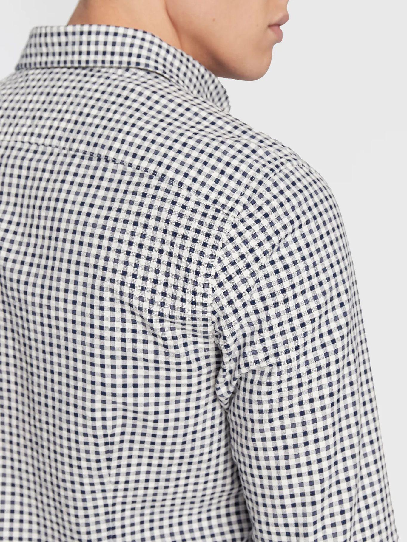 Camisa A Cuadros Vichy Slim Fit Gris Tommy Hilfiger-4