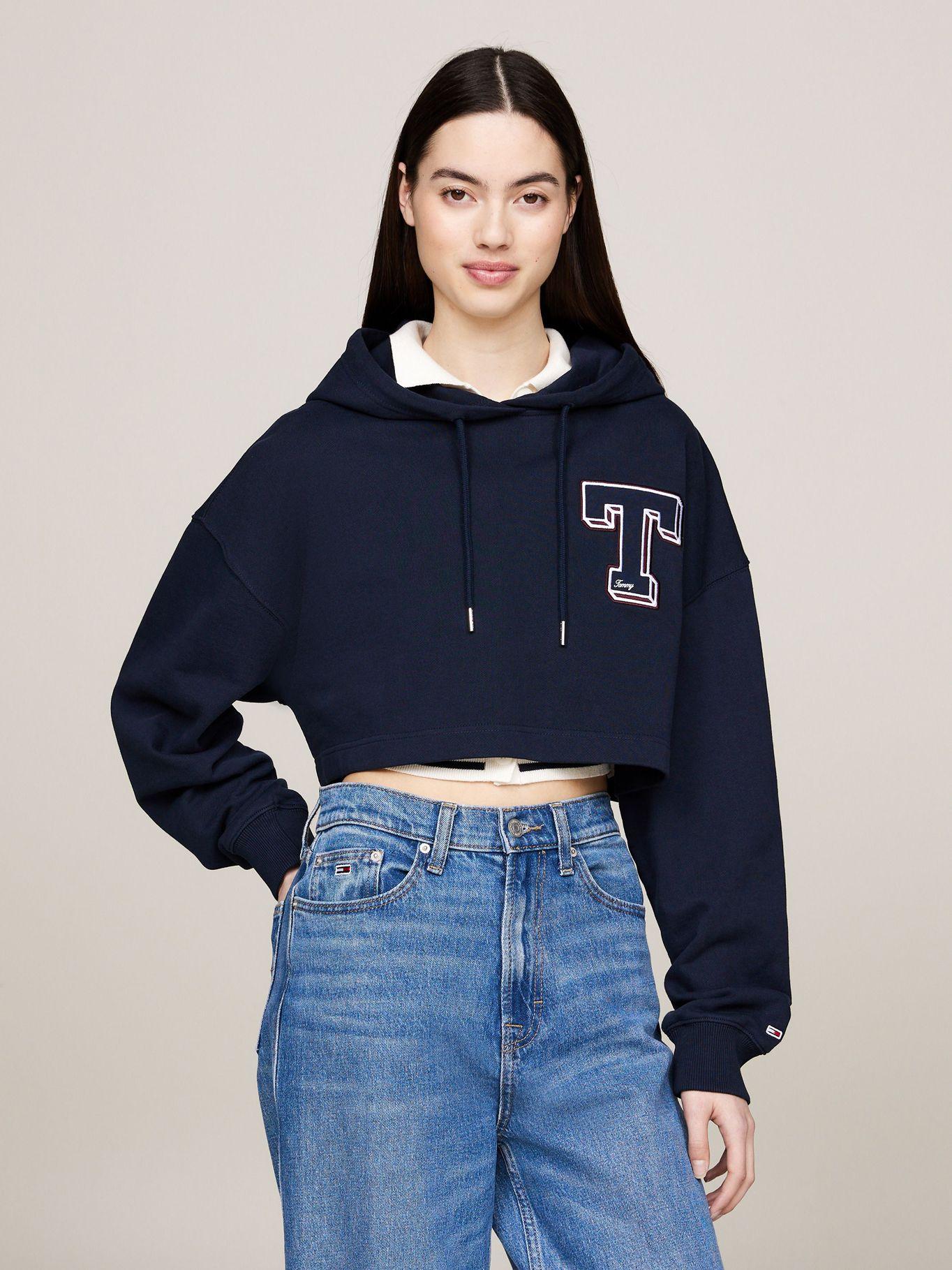 Polerón Hoodie Logo Letterman Azul Tommy Jeans-0