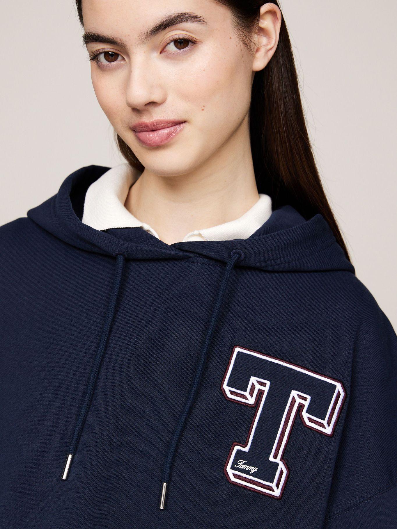 Polerón Hoodie Logo Letterman Azul Tommy Jeans-3