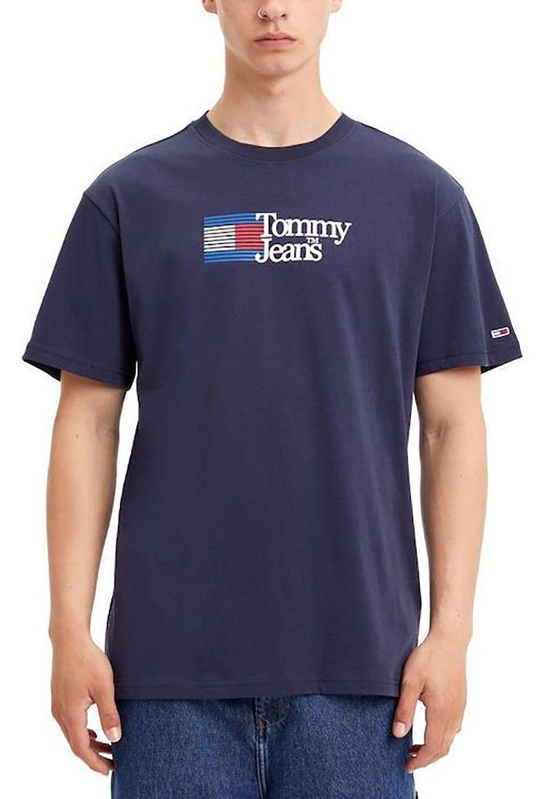 Polera Classic Chest Logo Azul Tommy Jeans-0