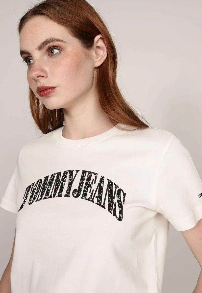 Polera Con Logo De Flores Blanco Tommy Jeans-3