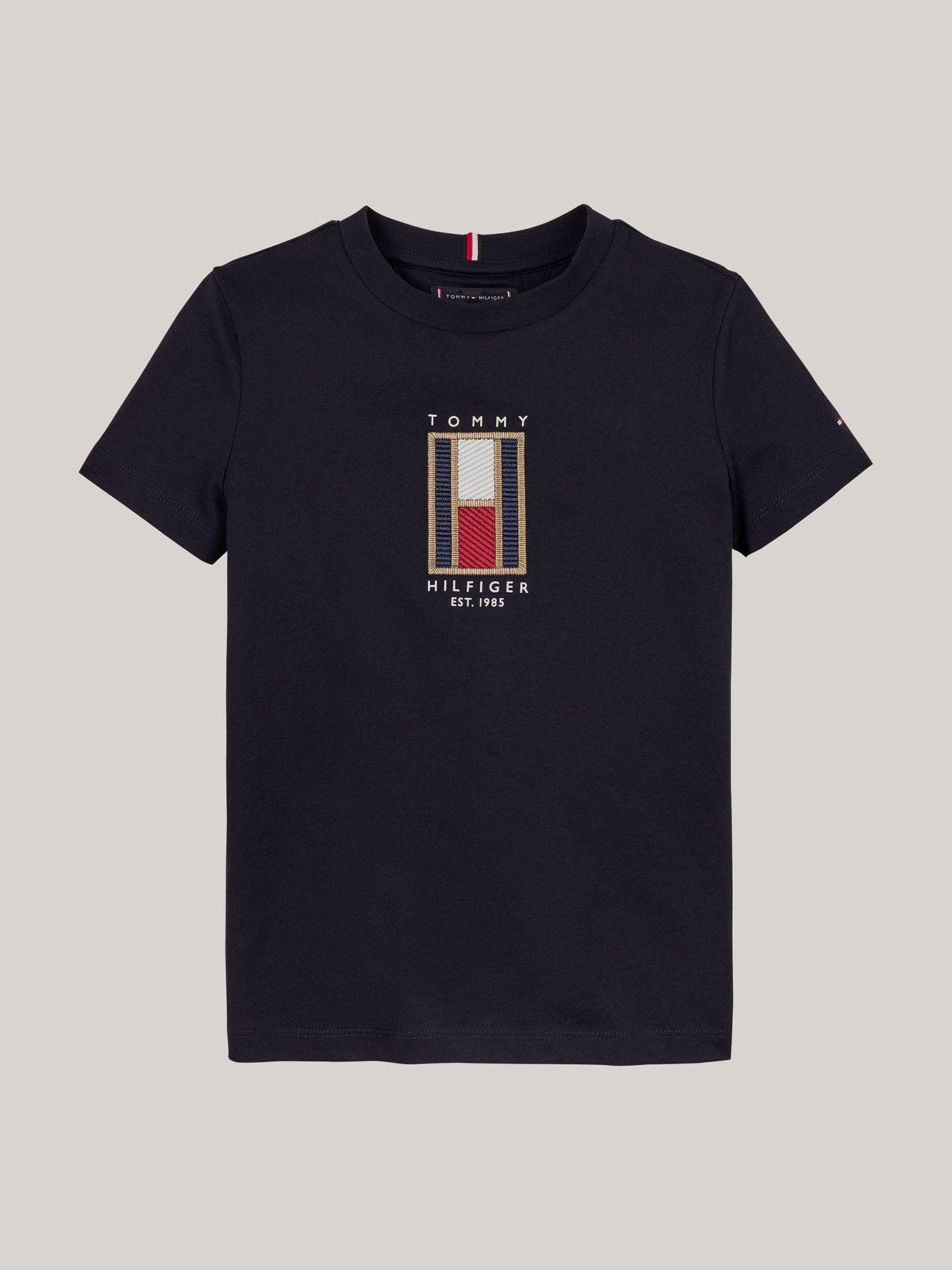 Polera Con Logo De Bandera Bordado Azul Tommy Hilfiger-4