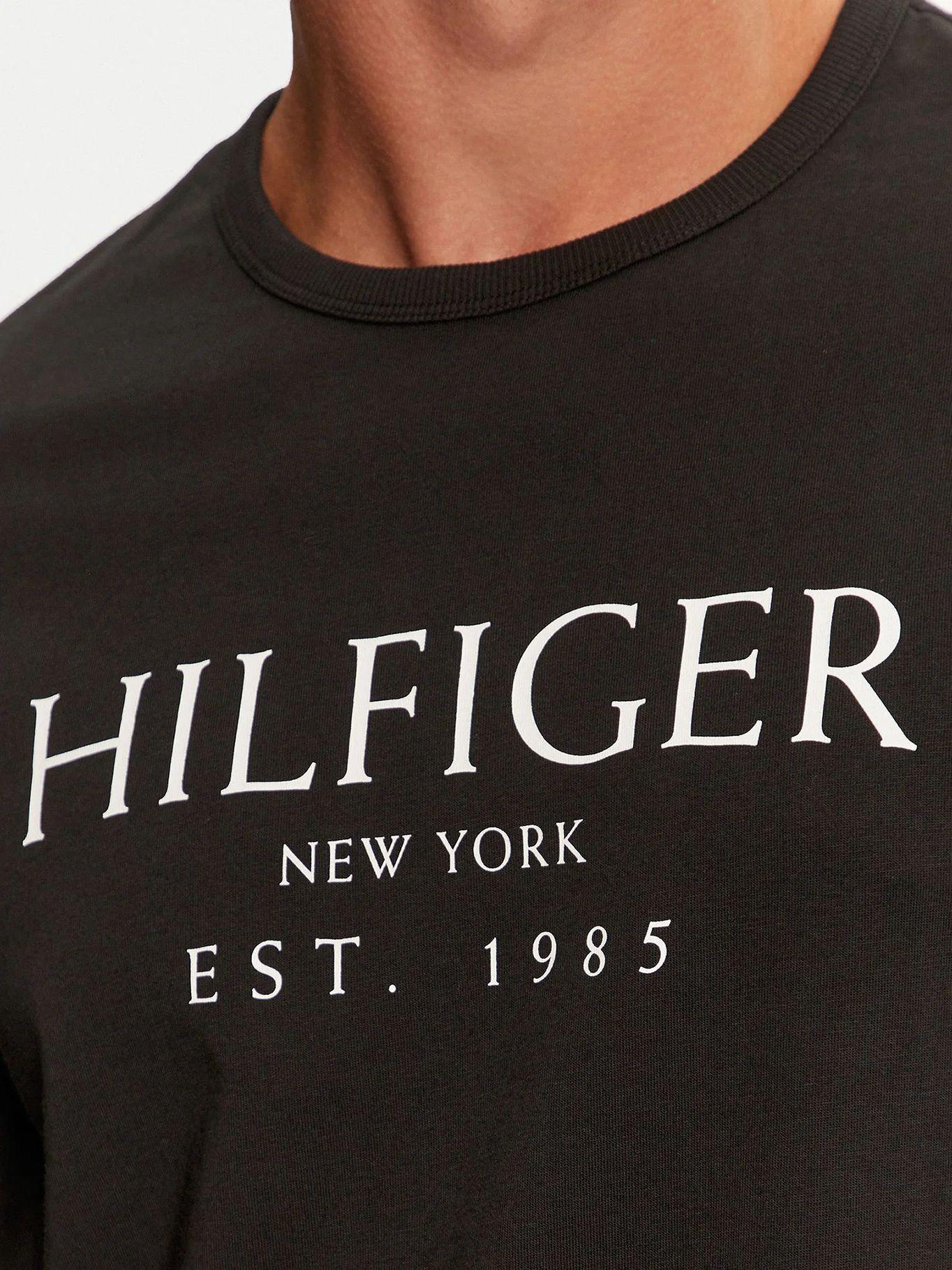 Polera Solid Con Logo Regular Fit Negro Tommy Hilfiger-4