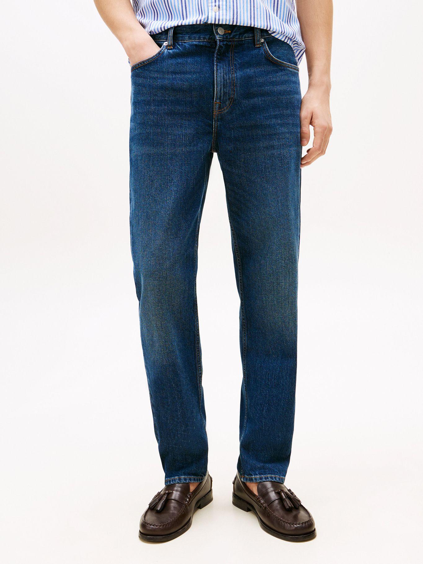 Jeans Denton Con Logo Straight Fit Azul Tommy Hilfiger-1