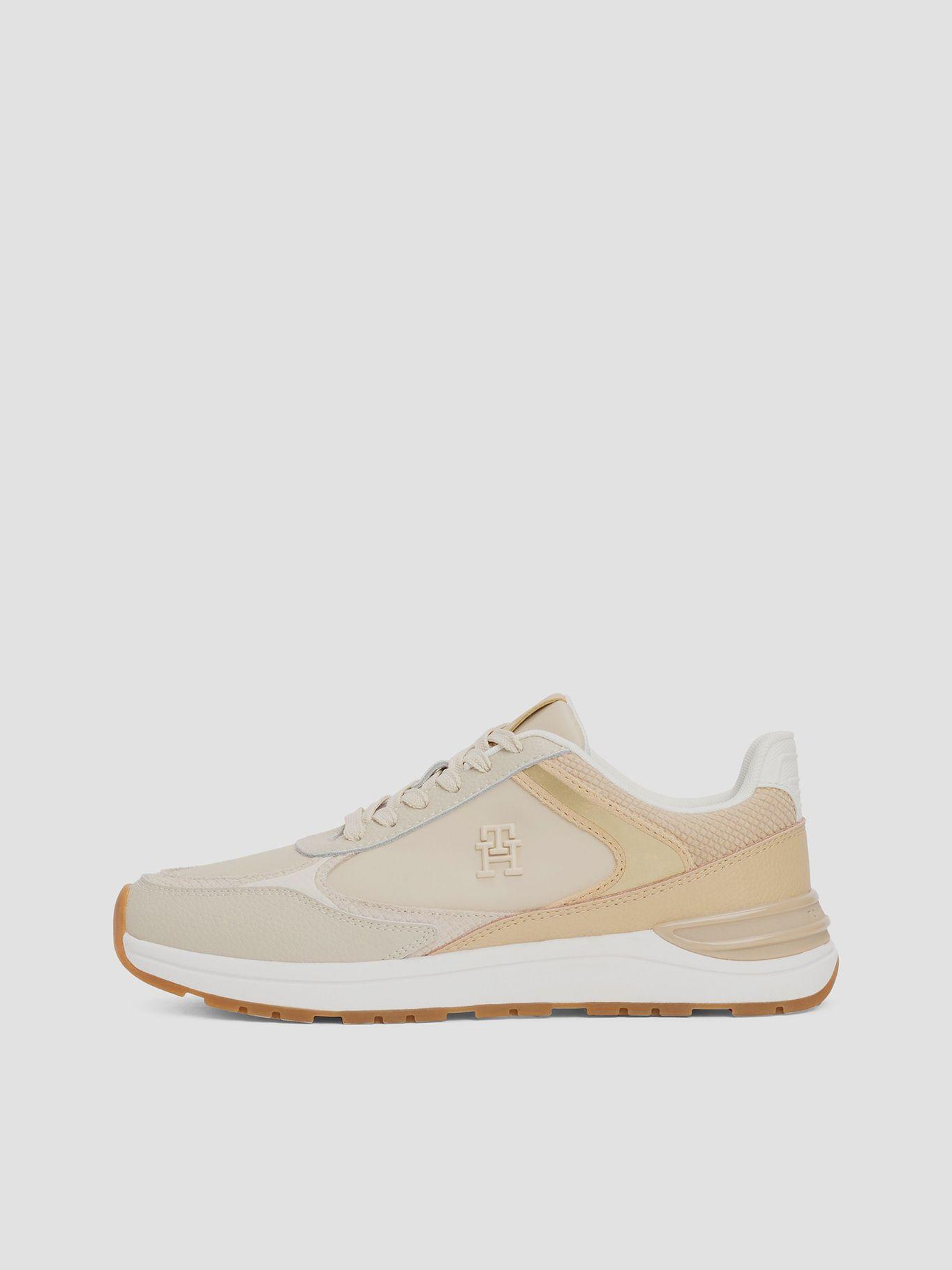 Zapatillas Con Texturas Mixtas Beige Tommy Hilfiger-5