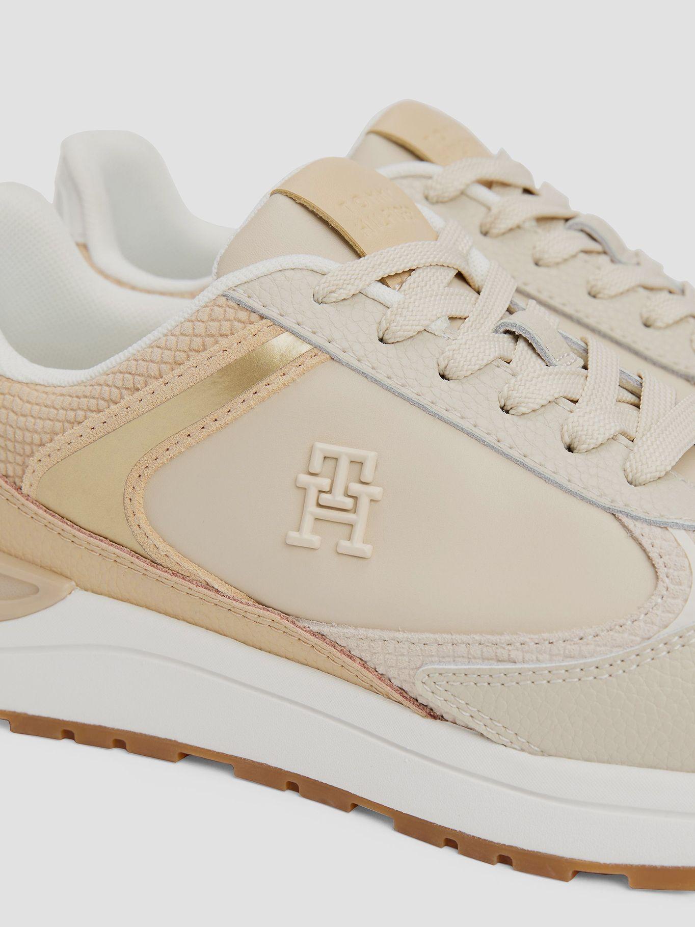 Zapatillas Con Texturas Mixtas Beige Tommy Hilfiger-6