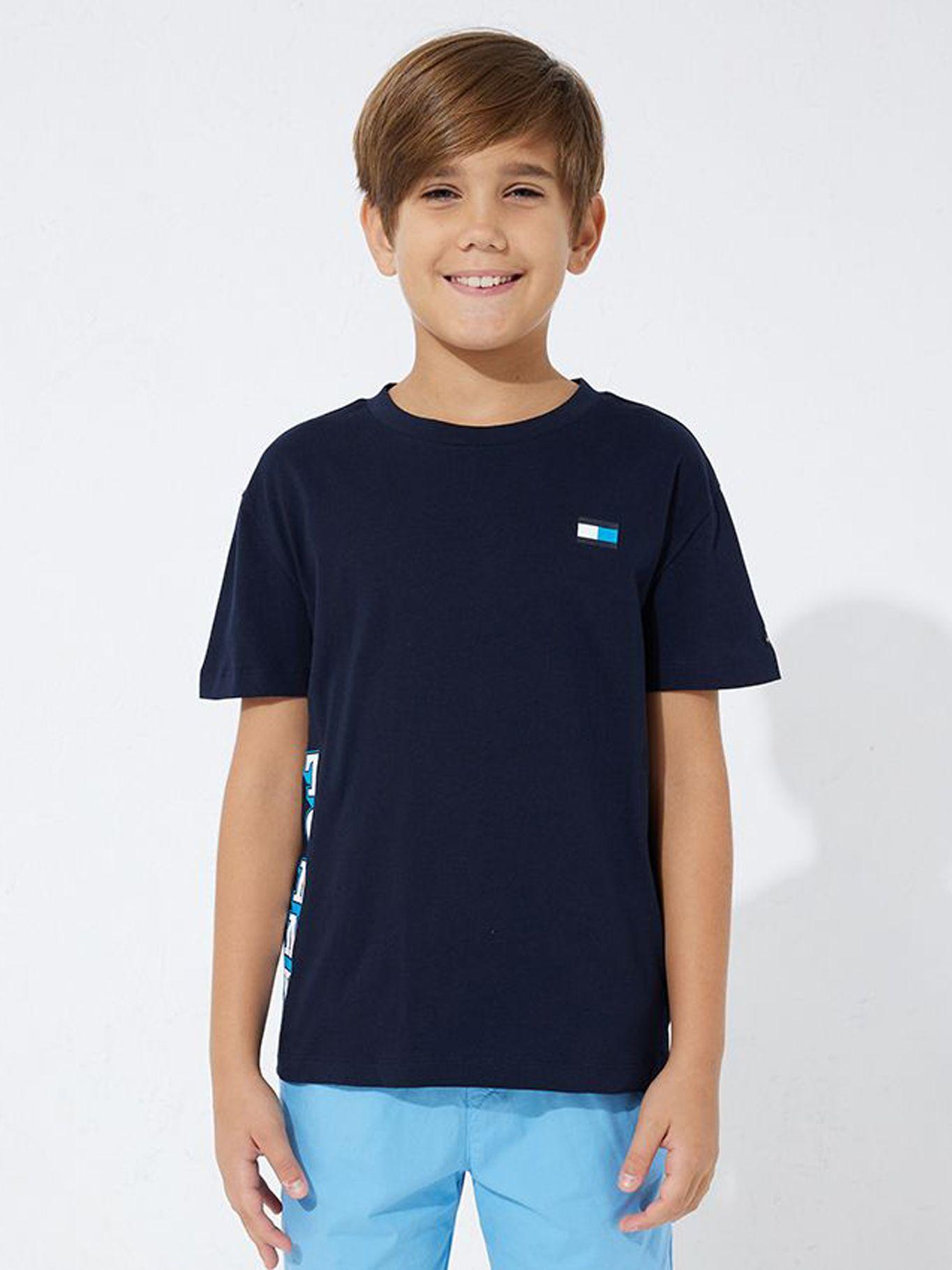 Polera Con Logo Lateral Azul Tommy Hilfiger-0