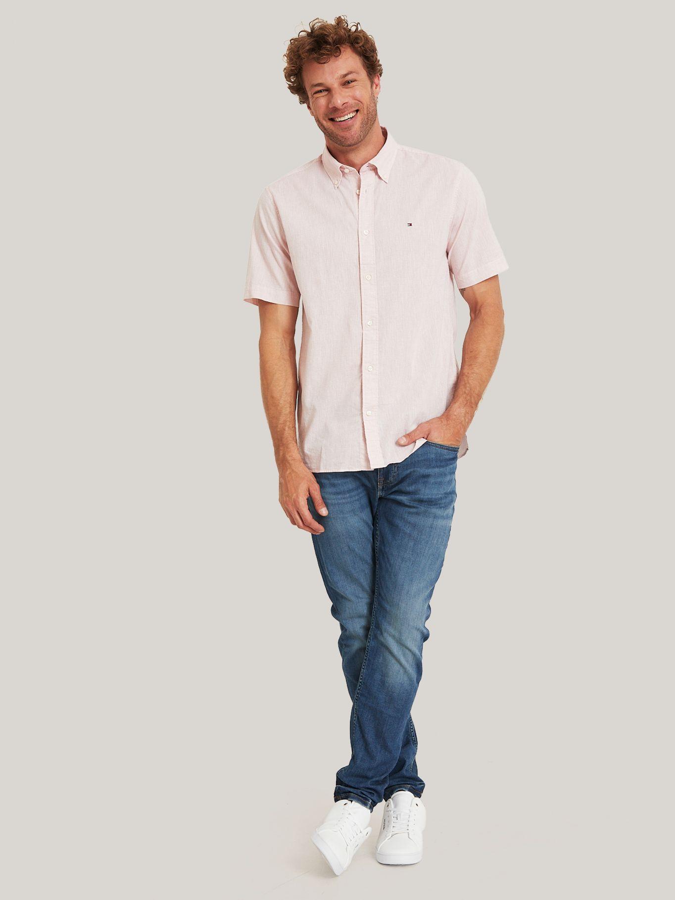 Camisa Solid Con Logo Rosado Tommy Hilfiger-1