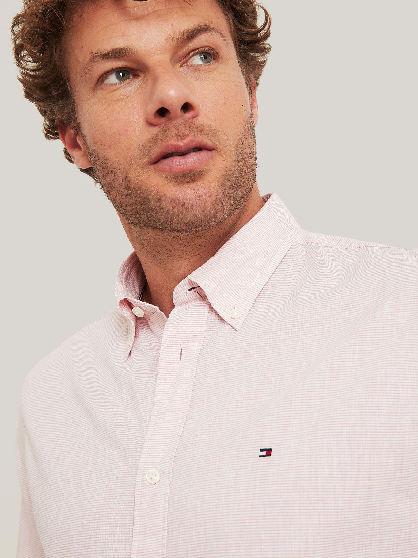 Camisa Solid Con Logo Rosado Tommy Hilfiger-3