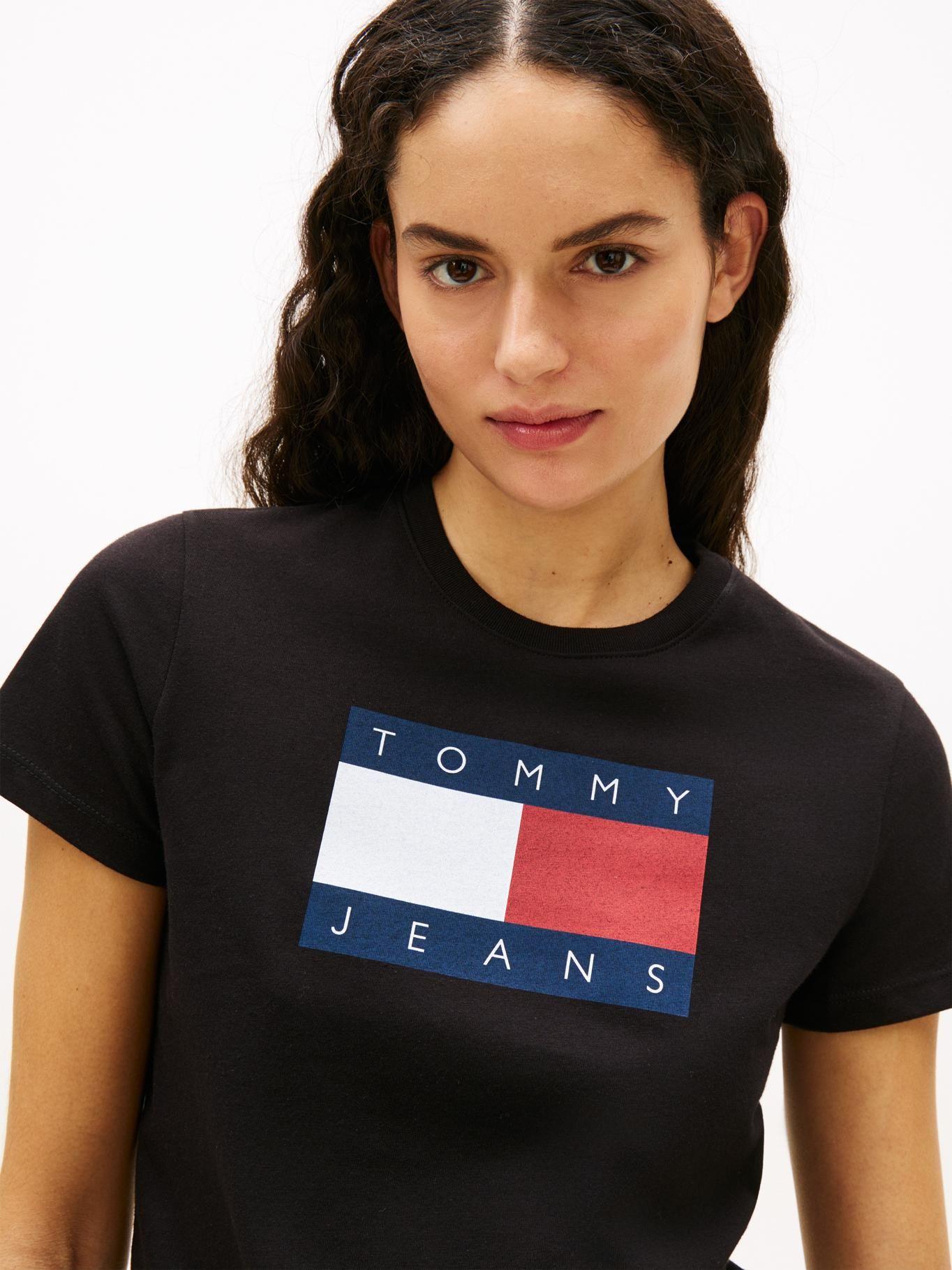 Polera Soft Flag Logo Regular Fit Tommy Jeans Negro-3