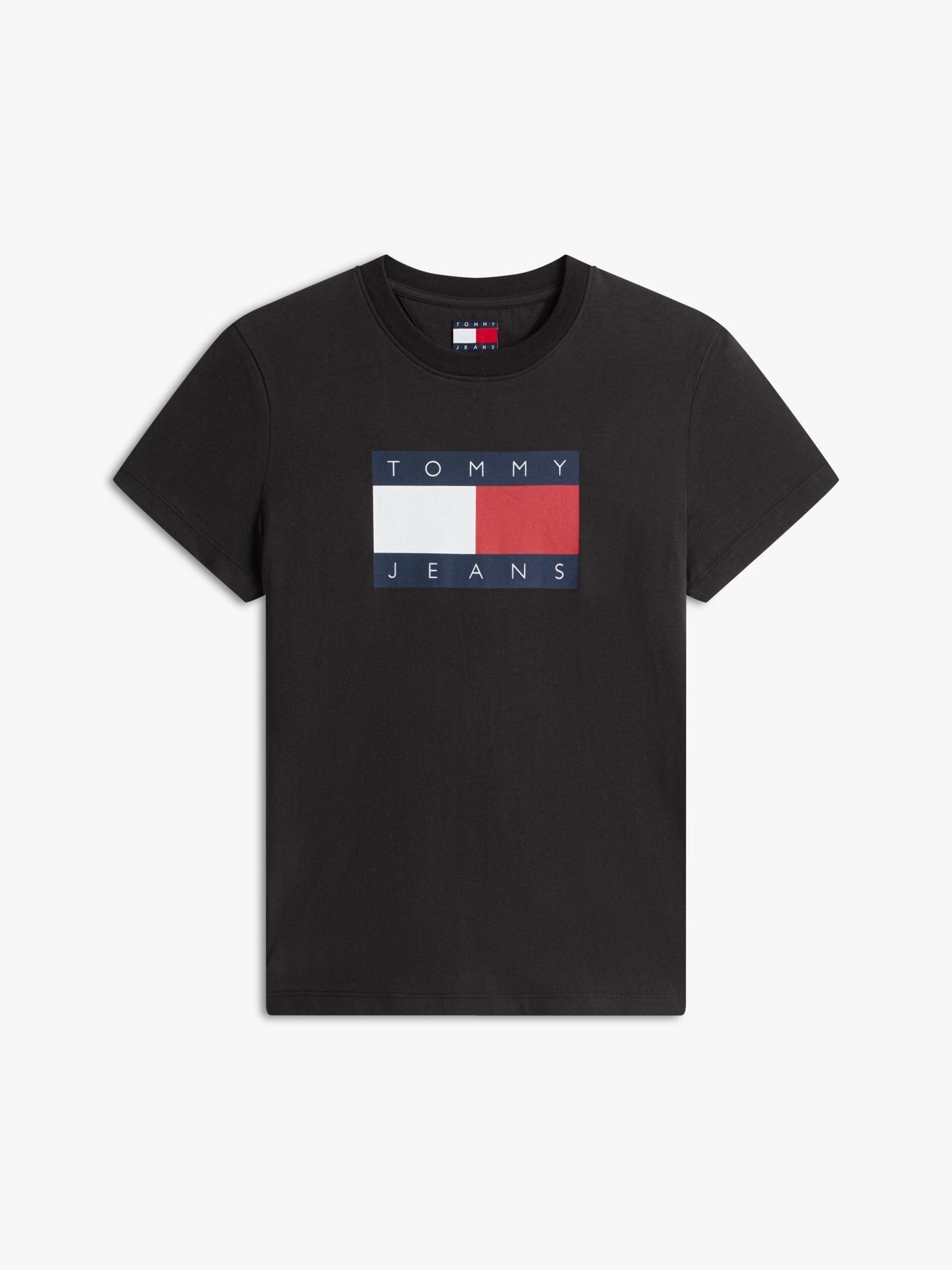 Polera Soft Flag Logo Regular Fit Tommy Jeans Negro-4