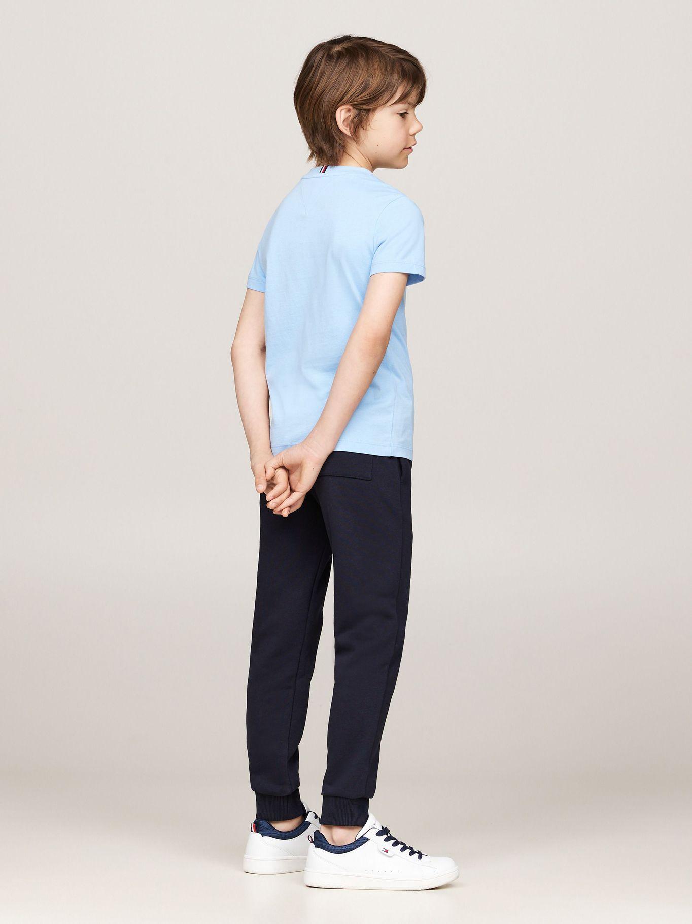 Polera Con Logo Aterciopelado Celeste Tommy Hilfiger-2