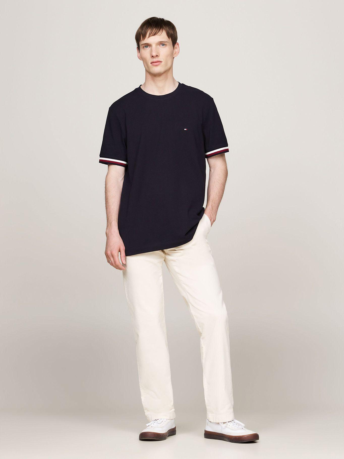 Polera Global Stripe De Piqué Azul Tommy Hilfiger-1