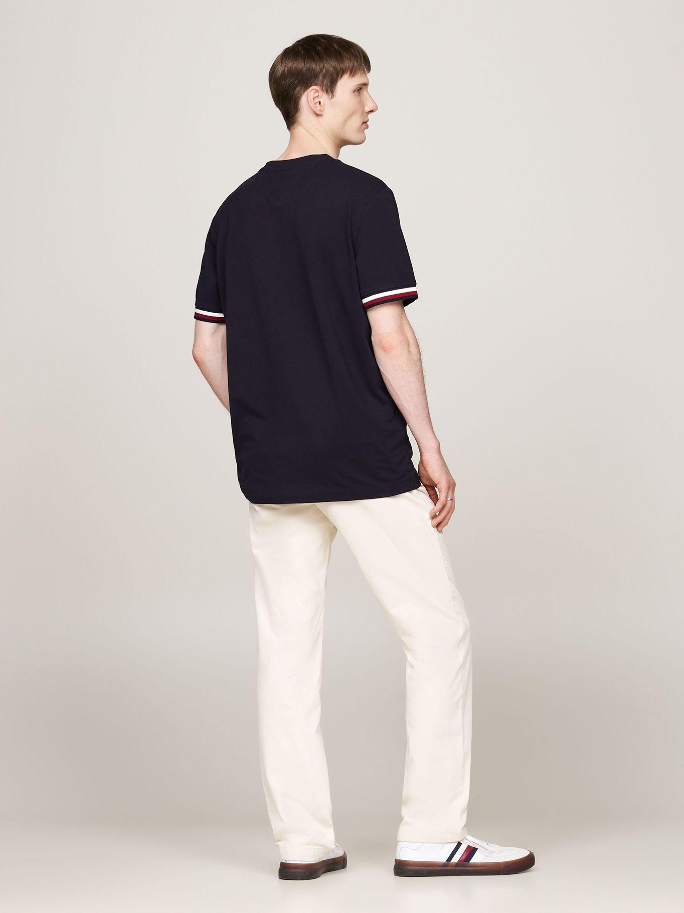 Polera Global Stripe De Piqué Azul Tommy Hilfiger-2