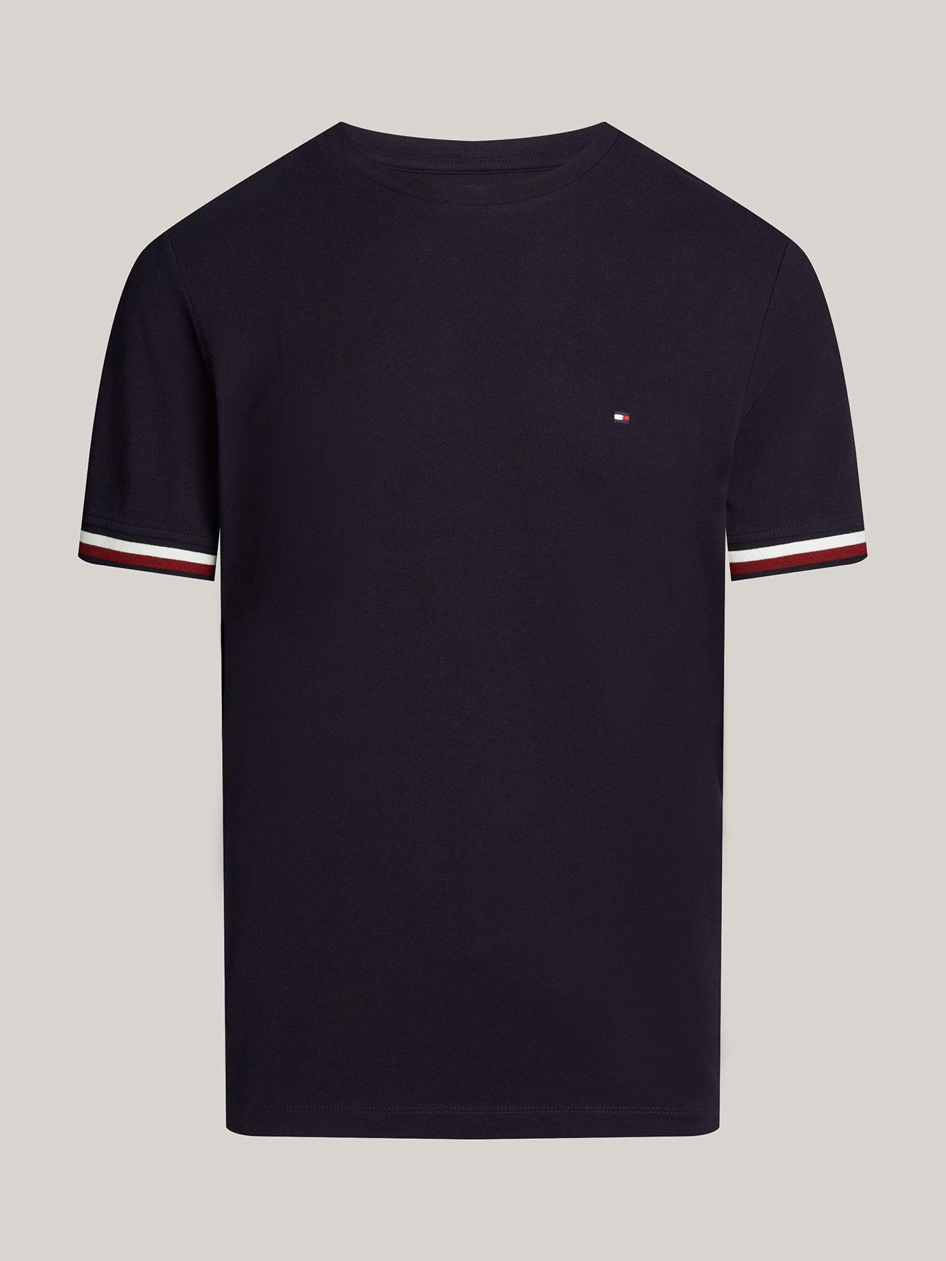 Polera Global Stripe De Piqué Azul Tommy Hilfiger-4