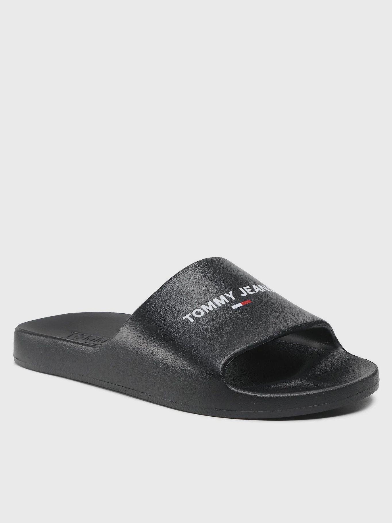 Sandalia Pool Slide Essential Logo Negro Tommy Hilfiger-0