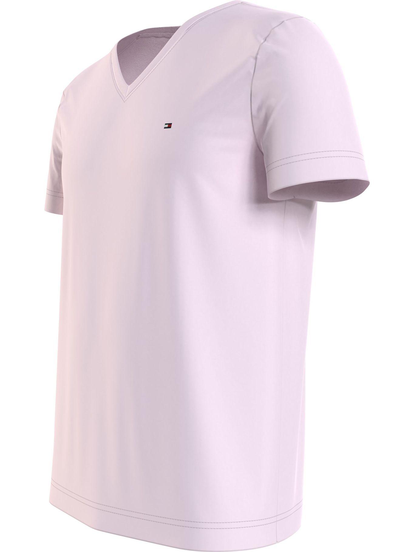 Polera Essential Cotton V-Neck Slim Fit Rosado Tommy Hilfiger-2