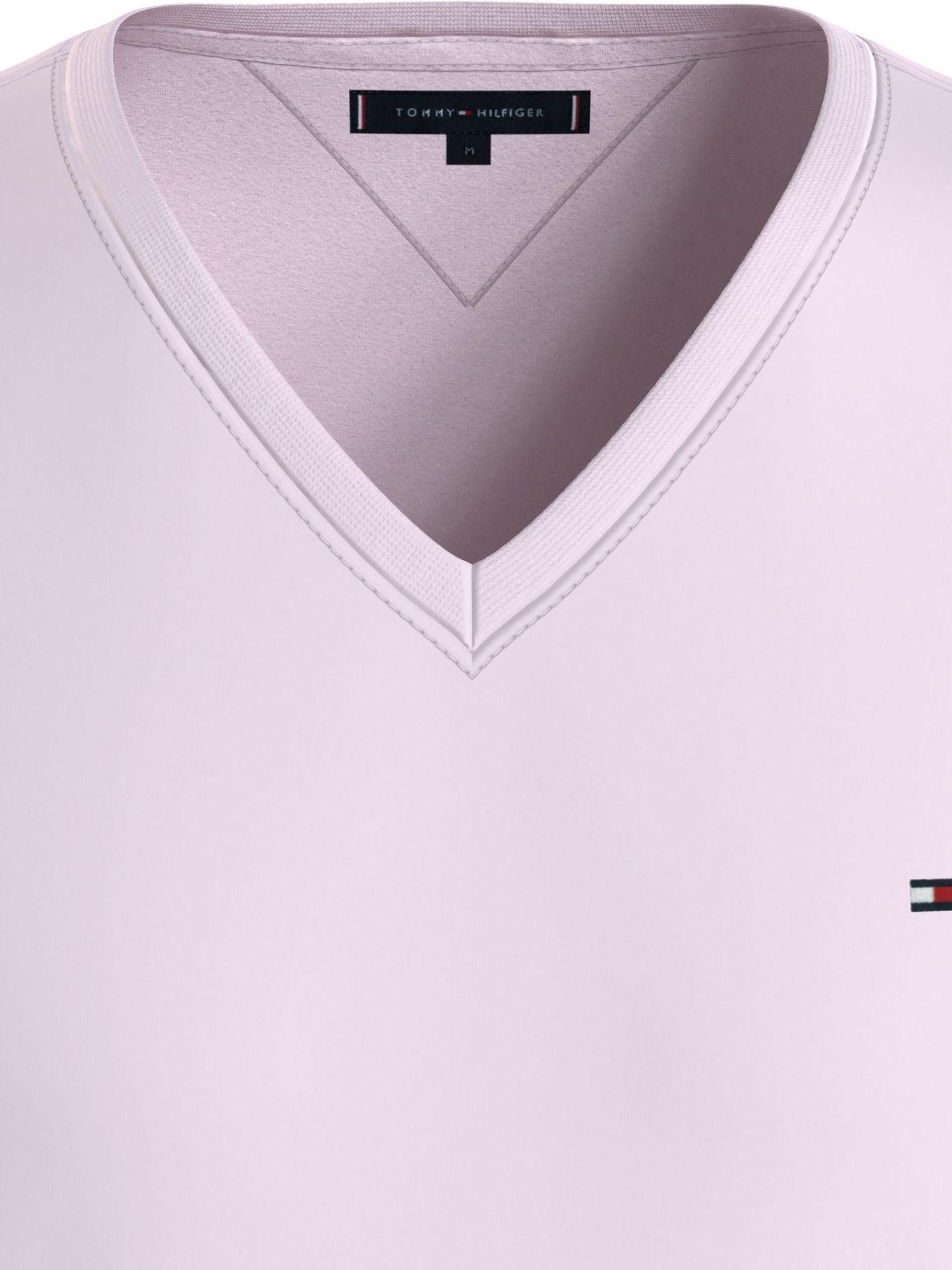 Polera Essential Cotton V-Neck Slim Fit Rosado Tommy Hilfiger-4