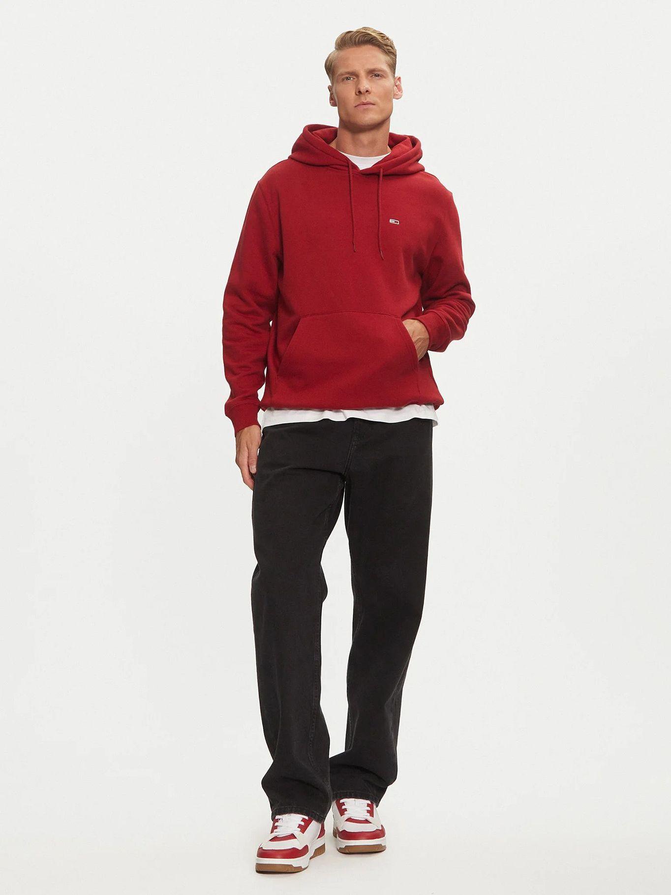 Polerón Hoodie Solid Con Logo Rojo Tommy Jeans-1