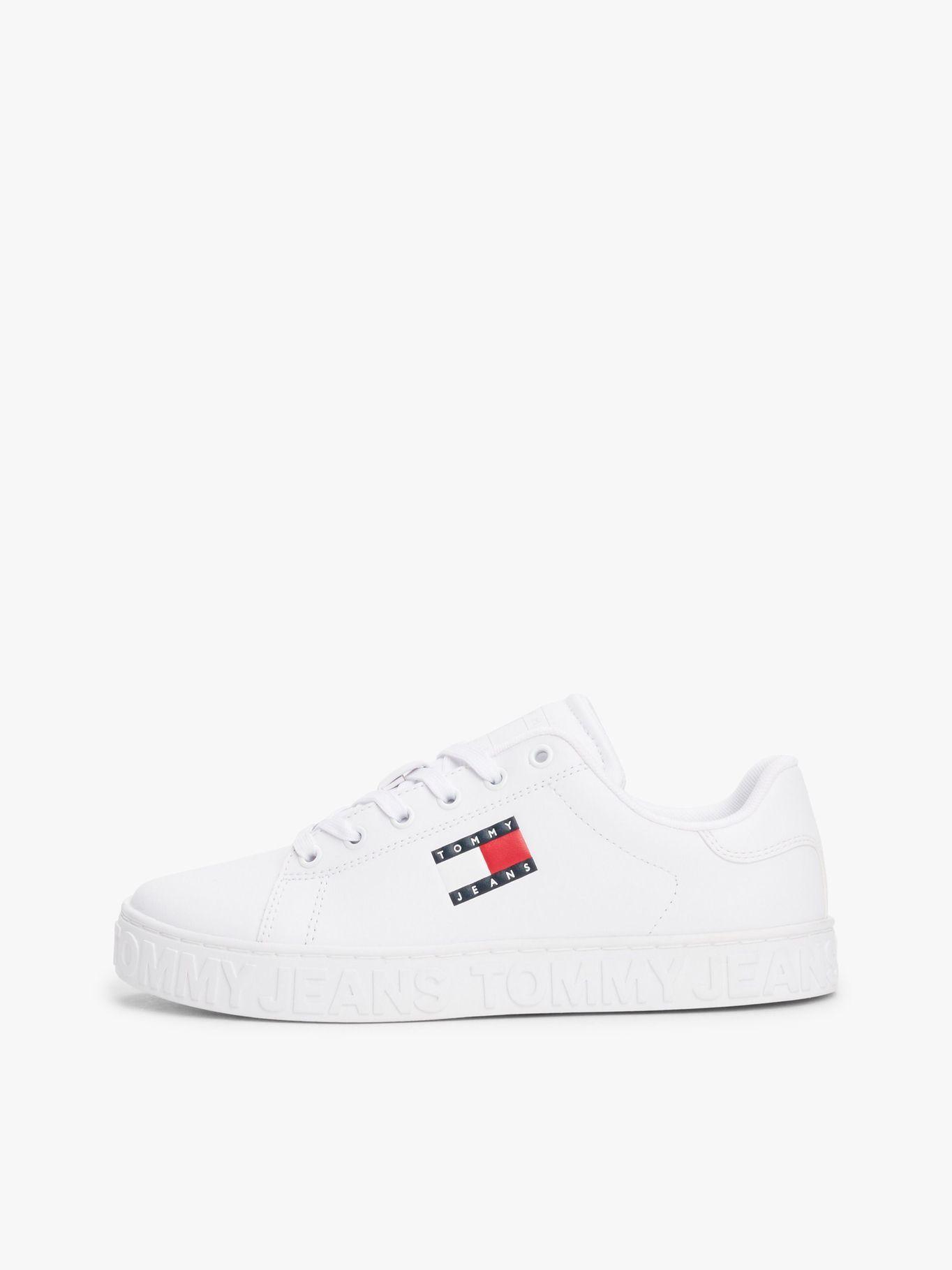 Zapatillas De Cuero New Logo Blanco Tommy Jeans-5
