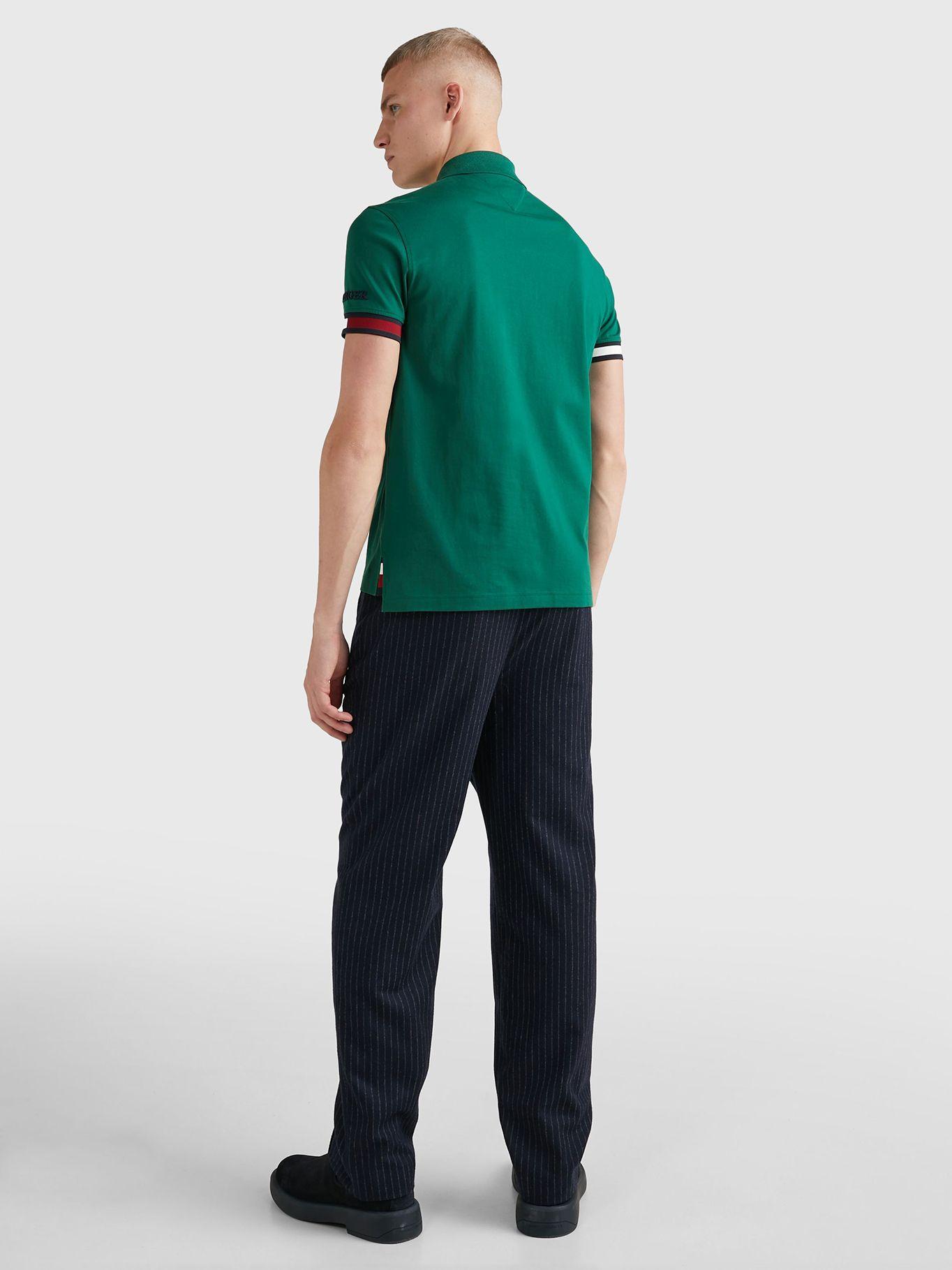 Polo Con Ribetes Slim Fit Verde Tommy Hilfiger-2