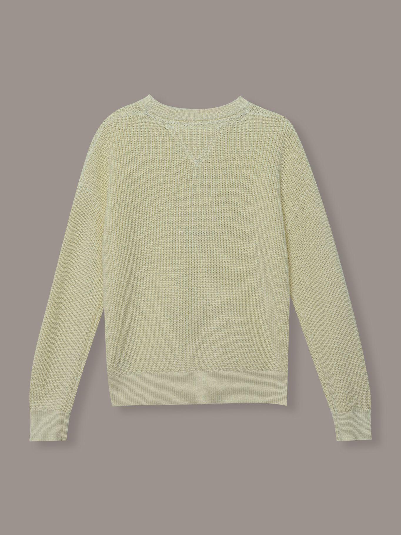 Sweater De Niña De Corte Amplio Amarillo Tommy Hilfiger-1
