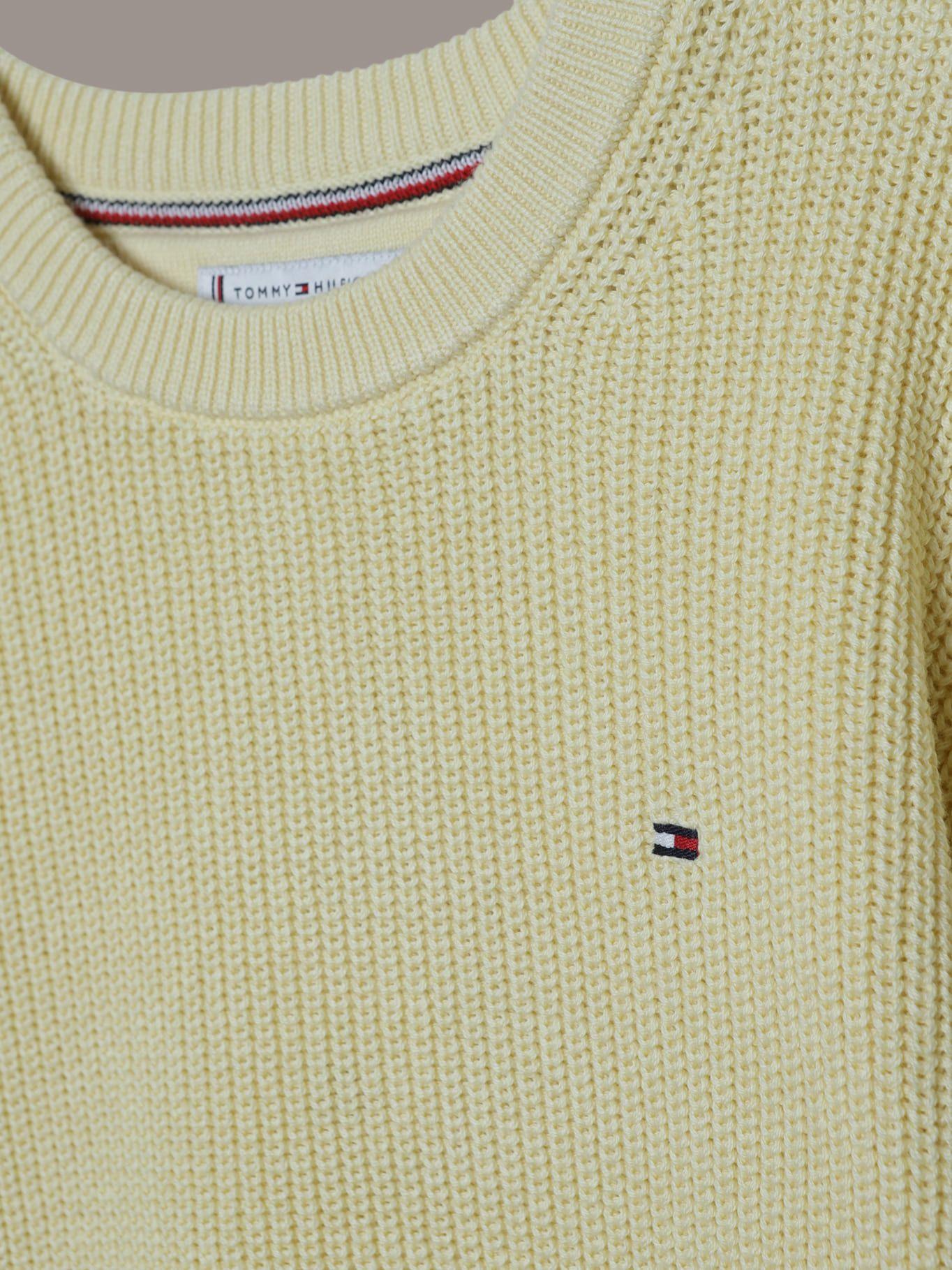 Sweater De Niña De Corte Amplio Amarillo Tommy Hilfiger-2