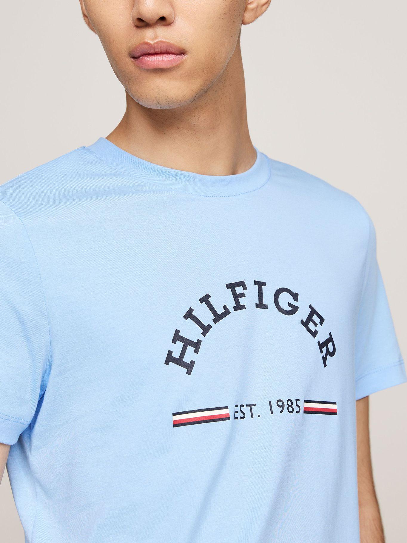 Polera Slim Fit Con Logo Celeste Tommy Hilfiger-3