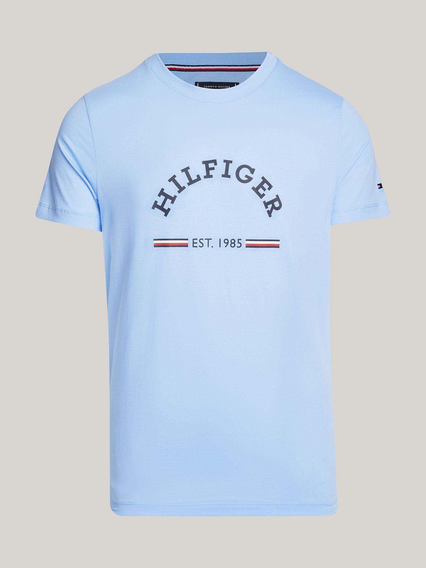 Polera Slim Fit Con Logo Celeste Tommy Hilfiger-4
