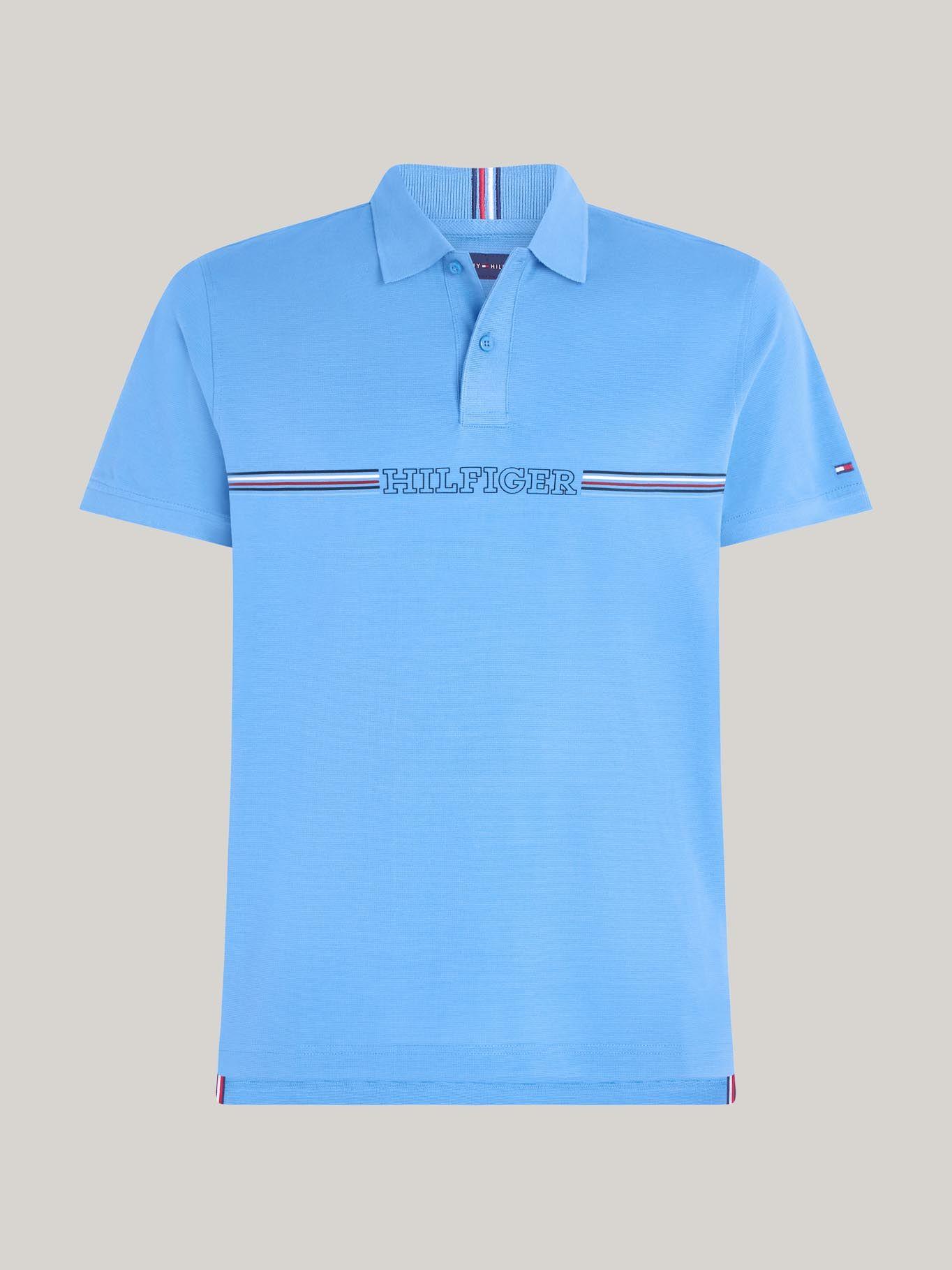 Polo Logo Stripe Regular Fit Azul Tommy Hilfiger-5