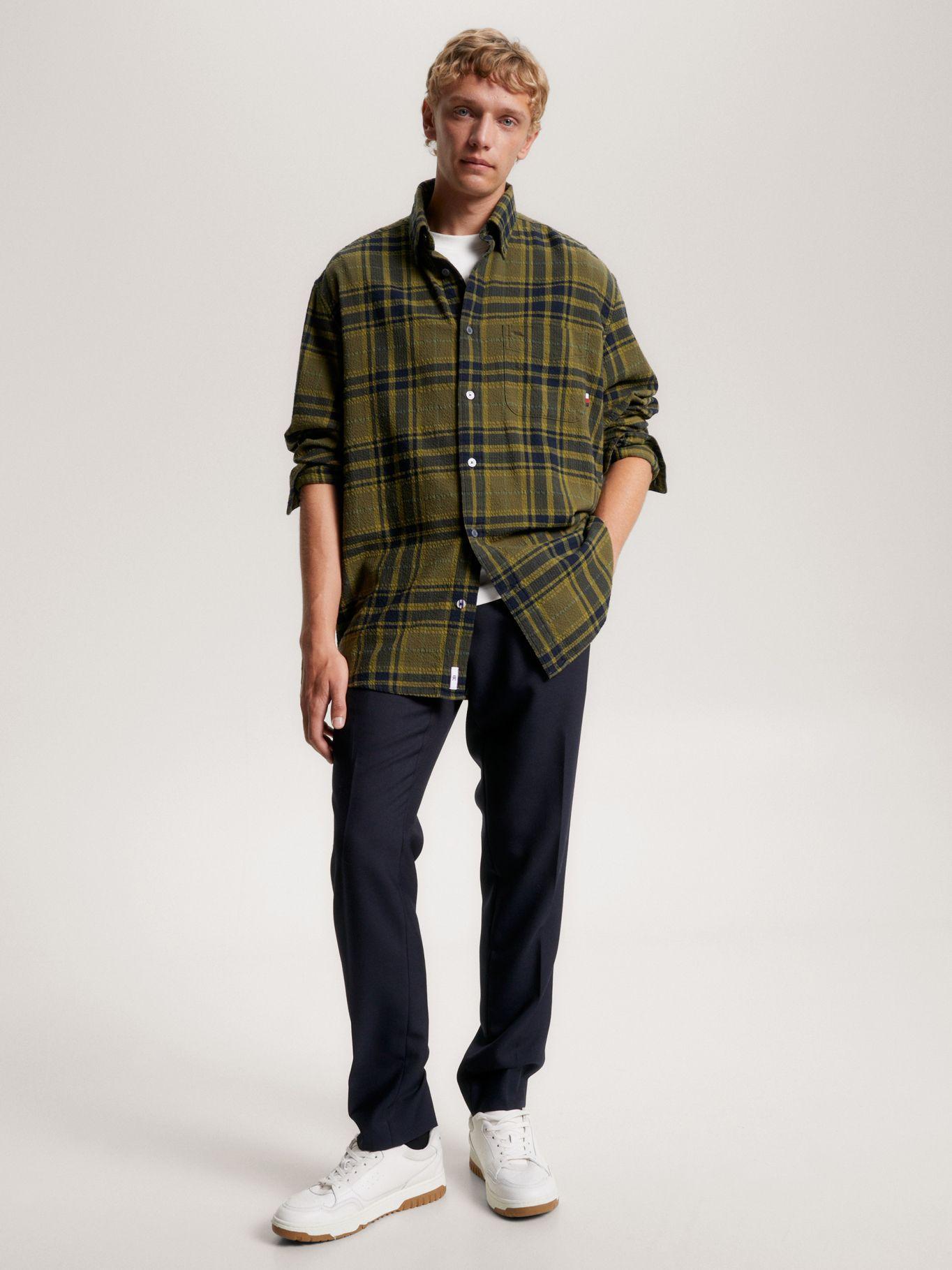 Camisa A Cuadros Escoceses Tonales Verde Tommy Hilfiger-1