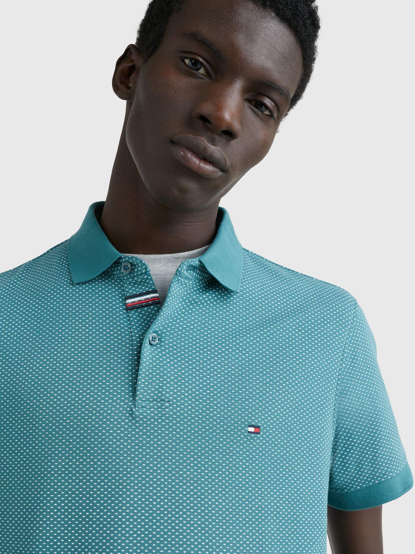 Polo Microestampada Slim Fit Verde Tommy Hilfiger-3
