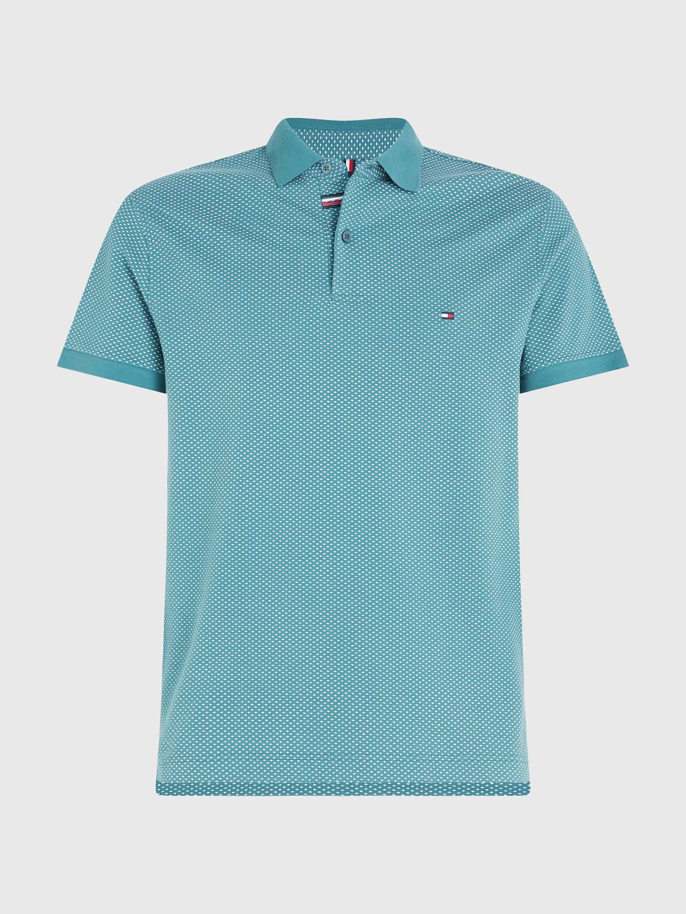 Polo Microestampada Slim Fit Verde Tommy Hilfiger-4
