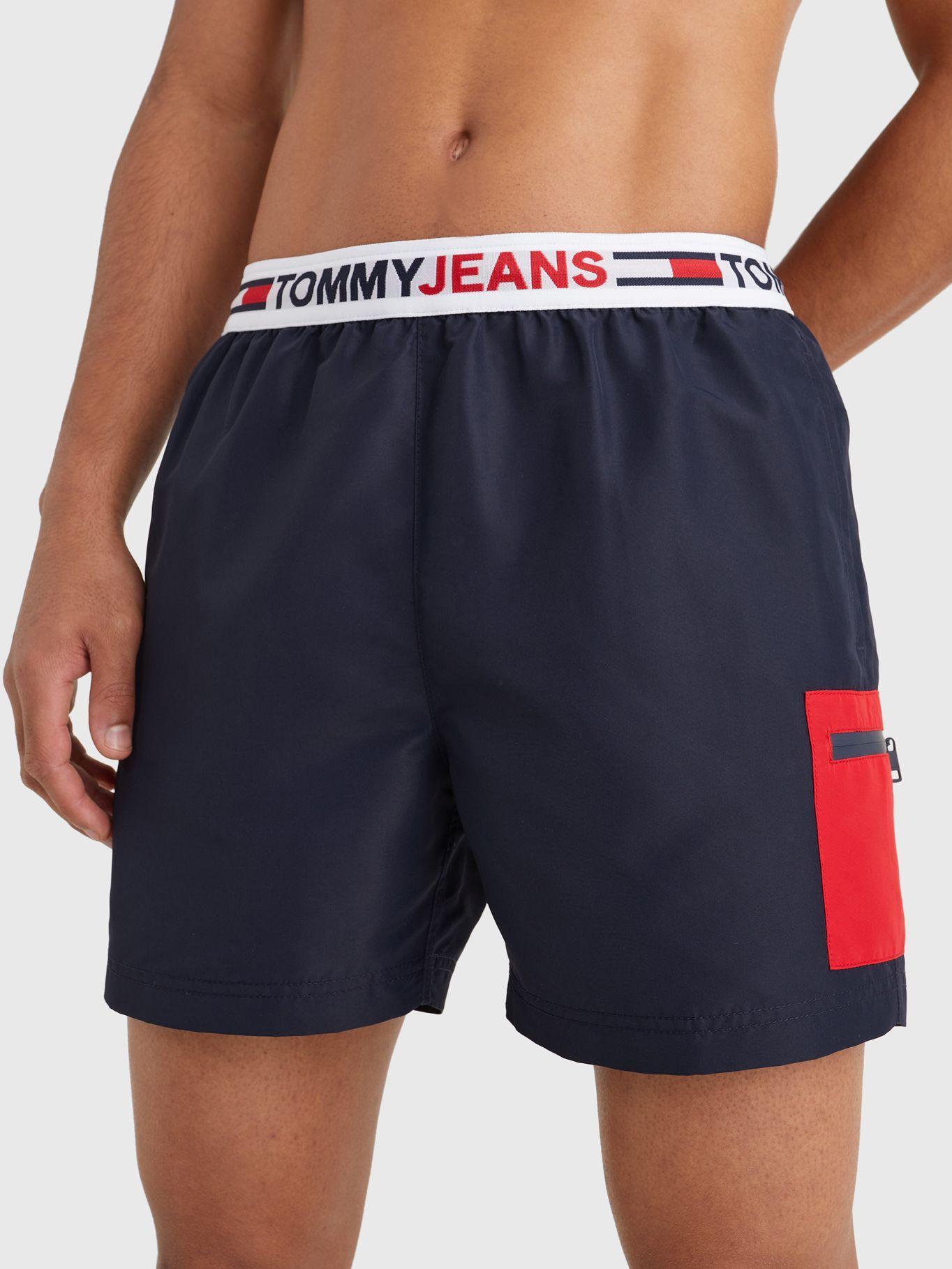 Traje De Baño Waistband Logo Azul Tommy Jeans JN2-0