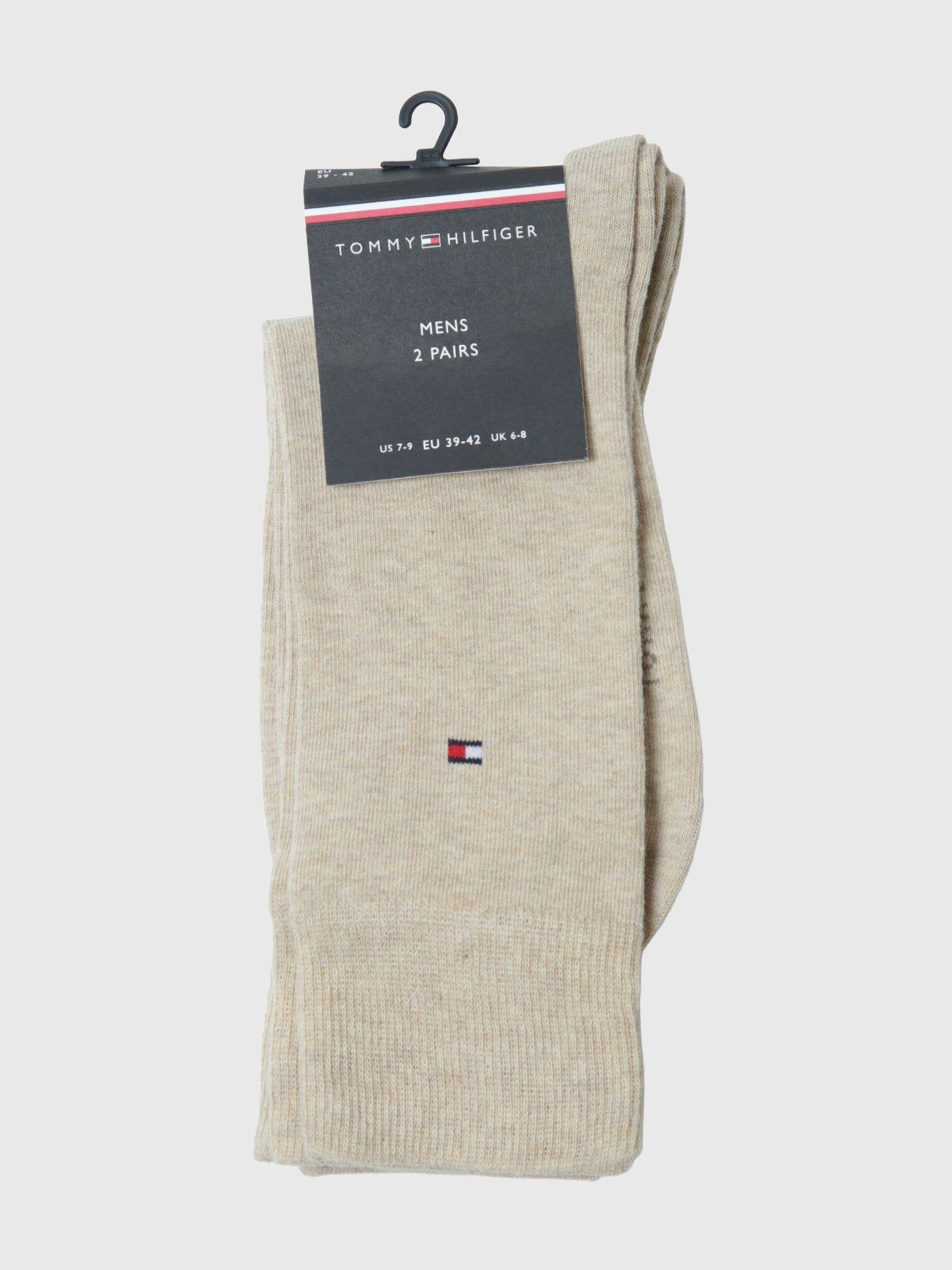 Pack 2 Par Calcetines Y Logo Beige Tommy Hilfiger-2