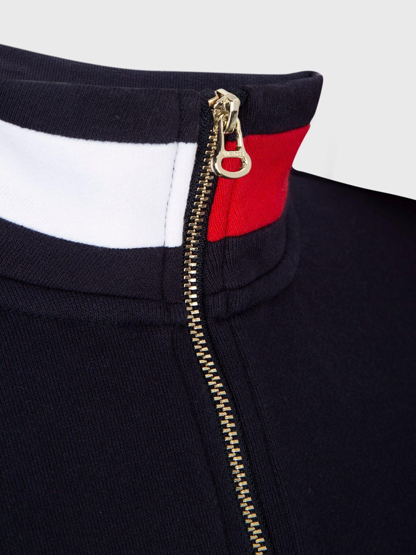 Poleron Cuello Alto Con Cierre Azul Tommy Hilfiger-2