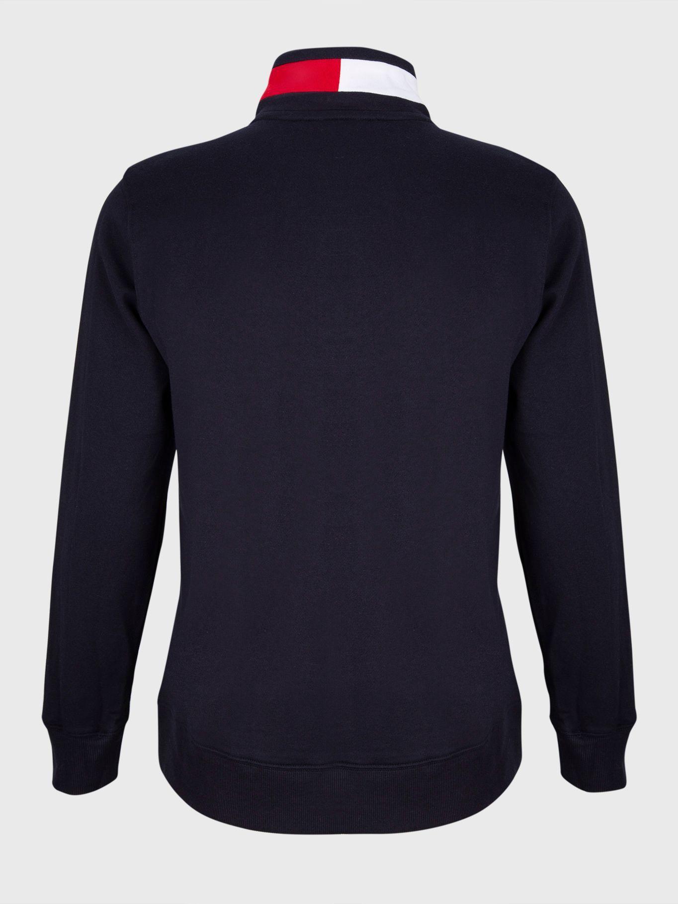 Poleron Cuello Alto Con Cierre Azul Tommy Hilfiger-1