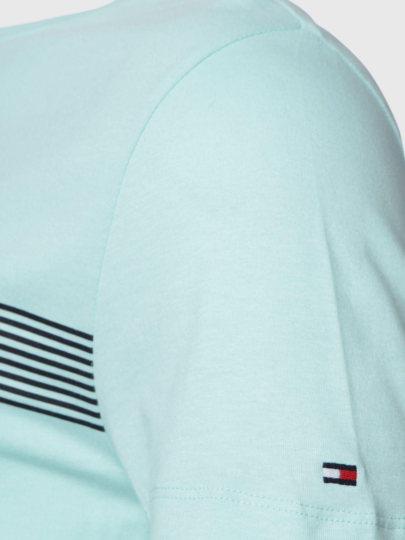Polera Con Logo Stripe Turquesa Tommy Hilfiger-3