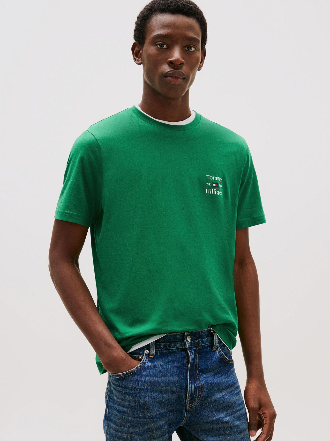 Polera Stack Con Logo Regular Fit Verde Tommy Hilfiger-0