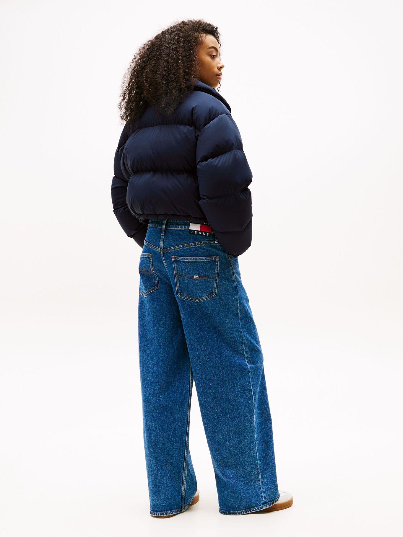 Parka Cropped Acolchada Con Logo Azul Tommy Jeans-2