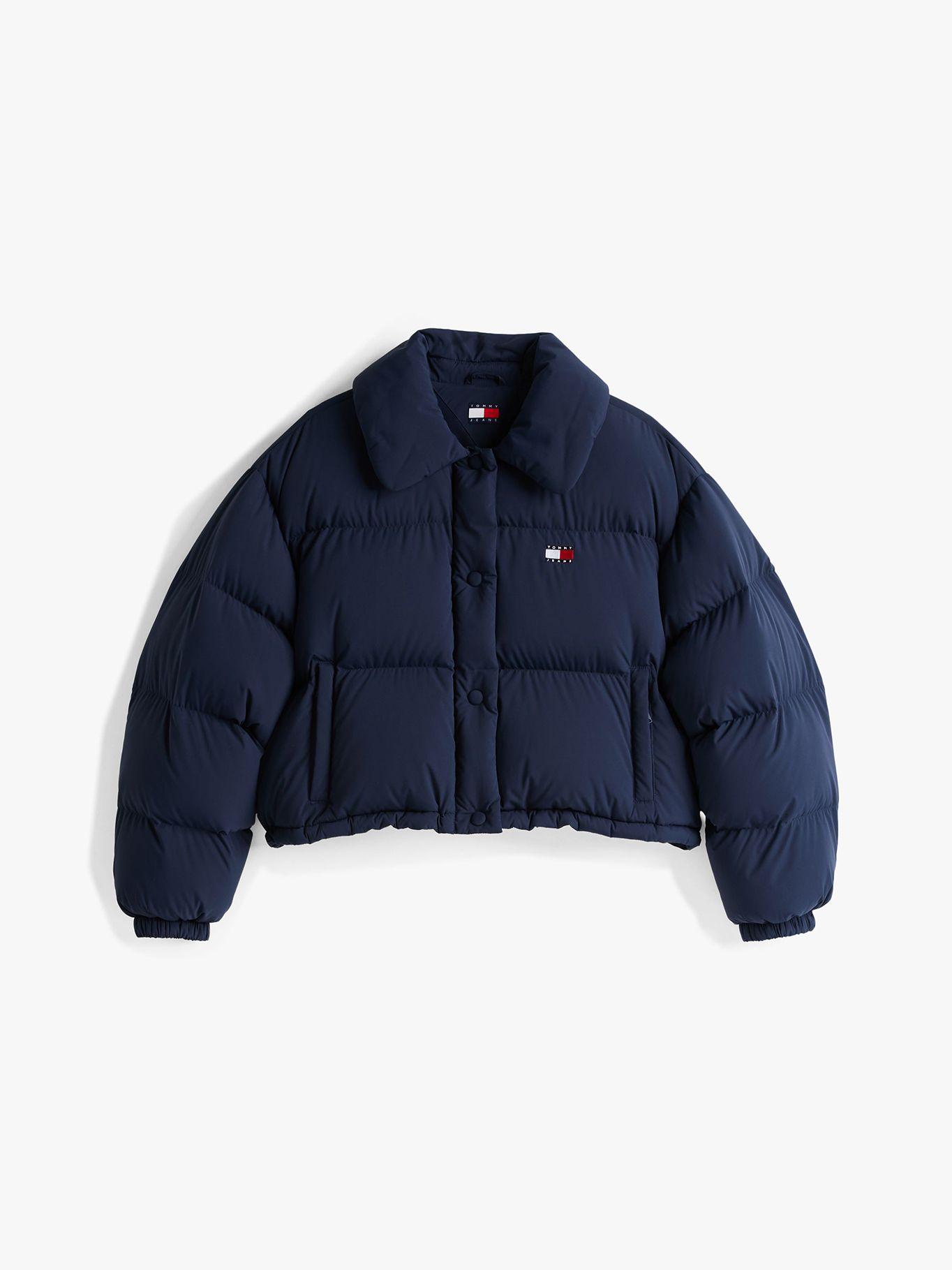 Parka Cropped Acolchada Con Logo Azul Tommy Jeans-5