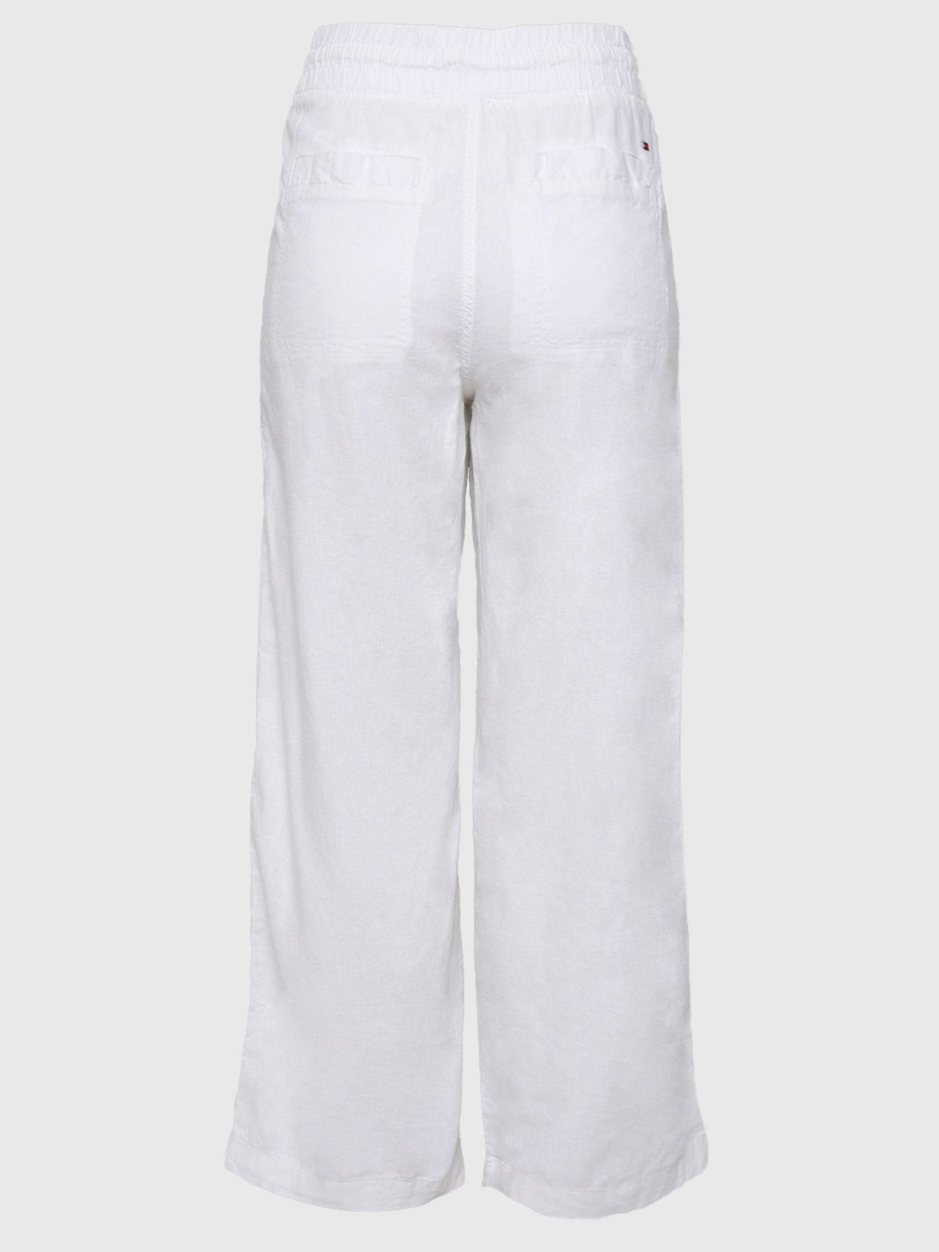 Pantalón Essential De Lino Blanco Tommy Hilfiger-1