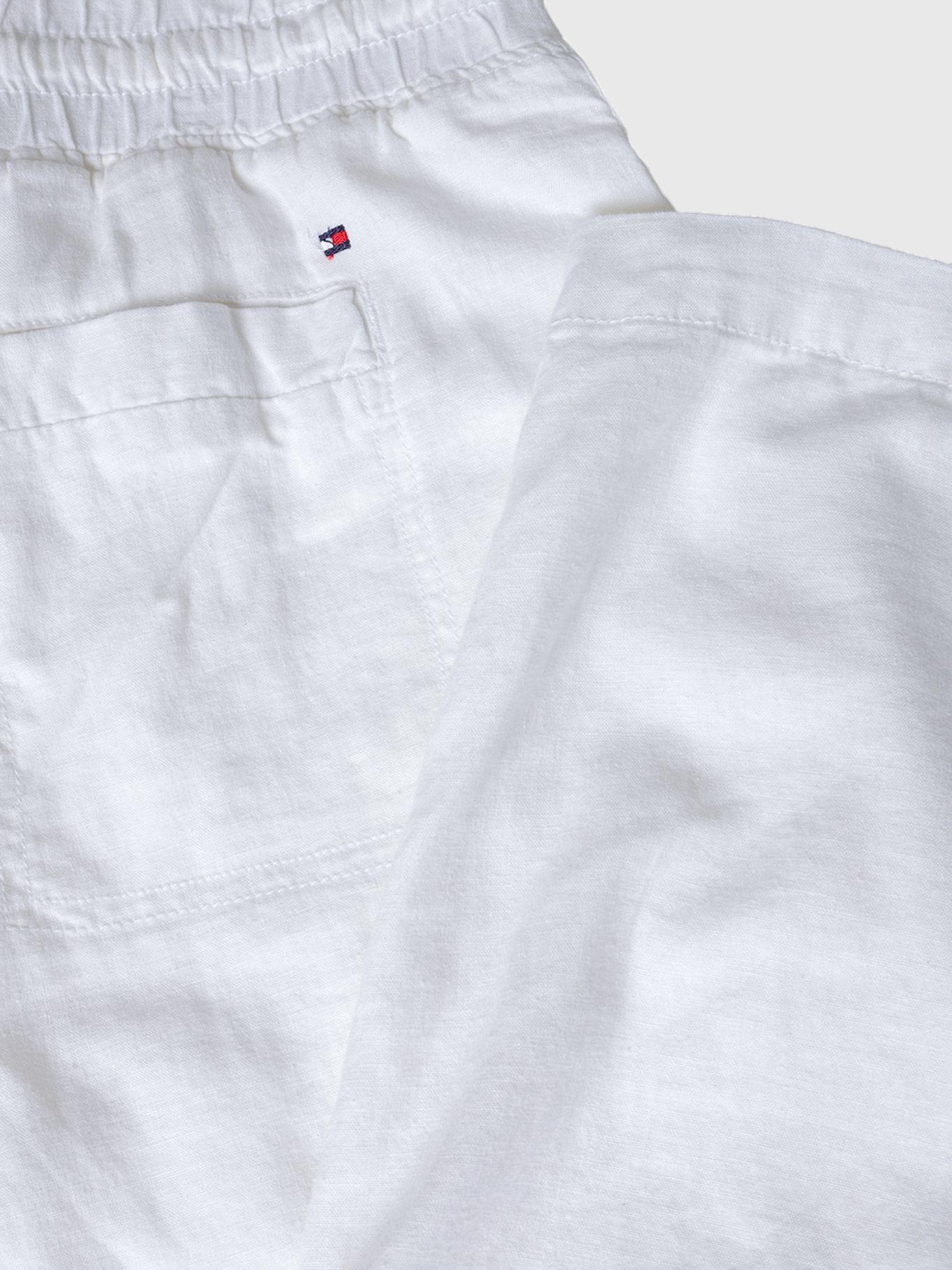 Pantalón Essential De Lino Blanco Tommy Hilfiger-3