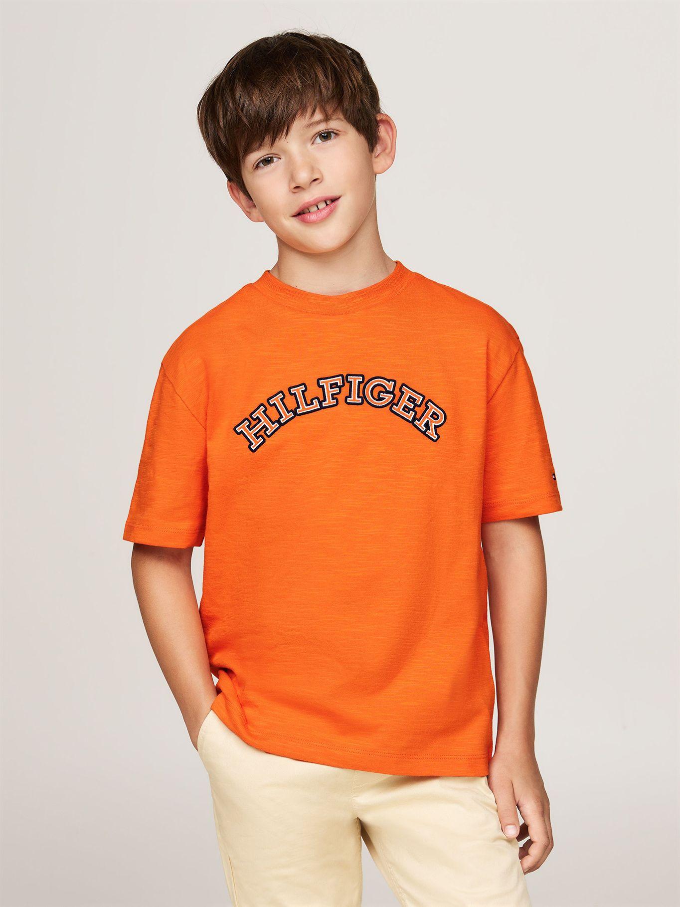 Polera Con Logo Monotipo Naranjo Tommy Hilfiger-0