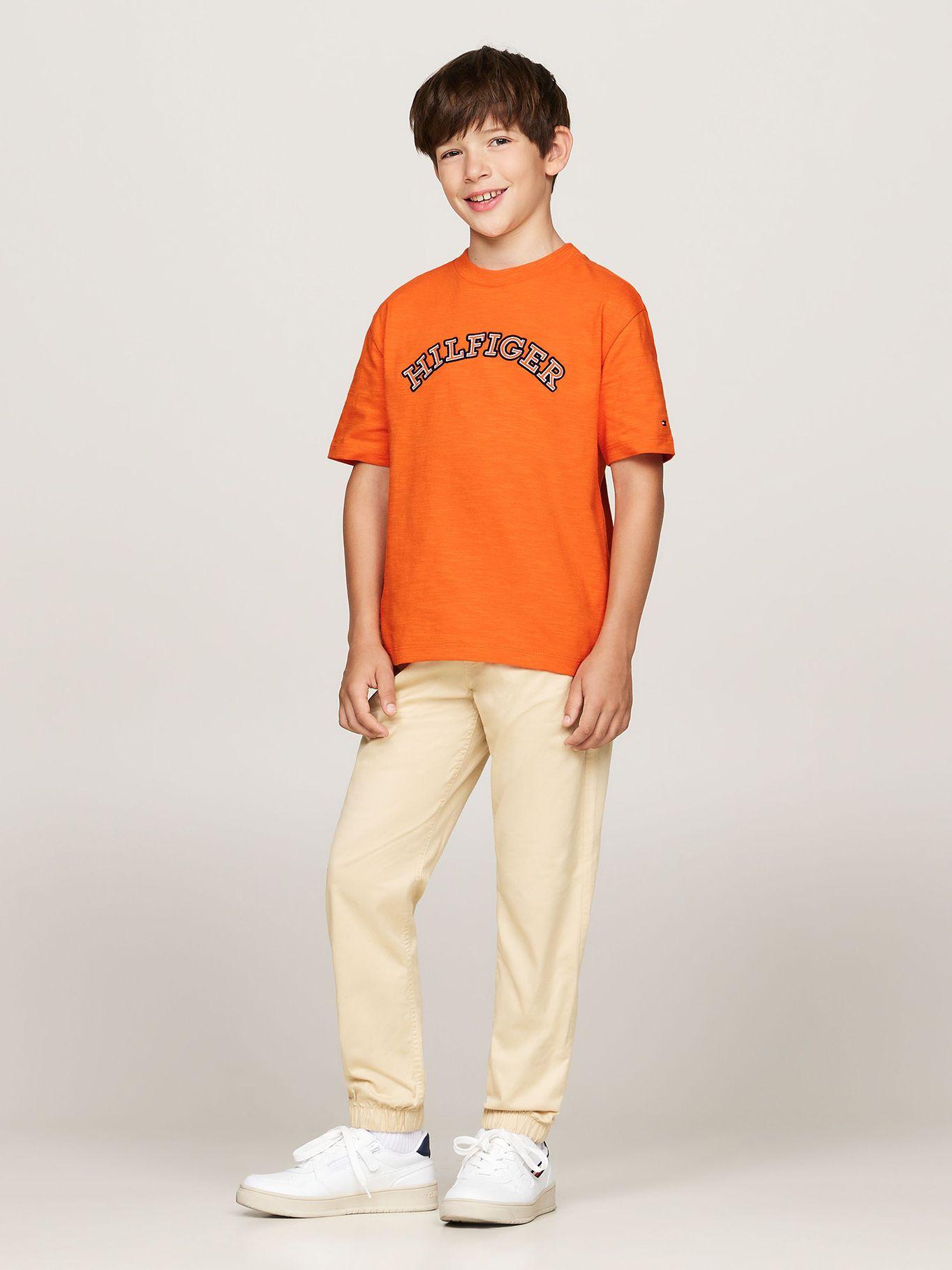 Polera Con Logo Monotipo Naranjo Tommy Hilfiger-1