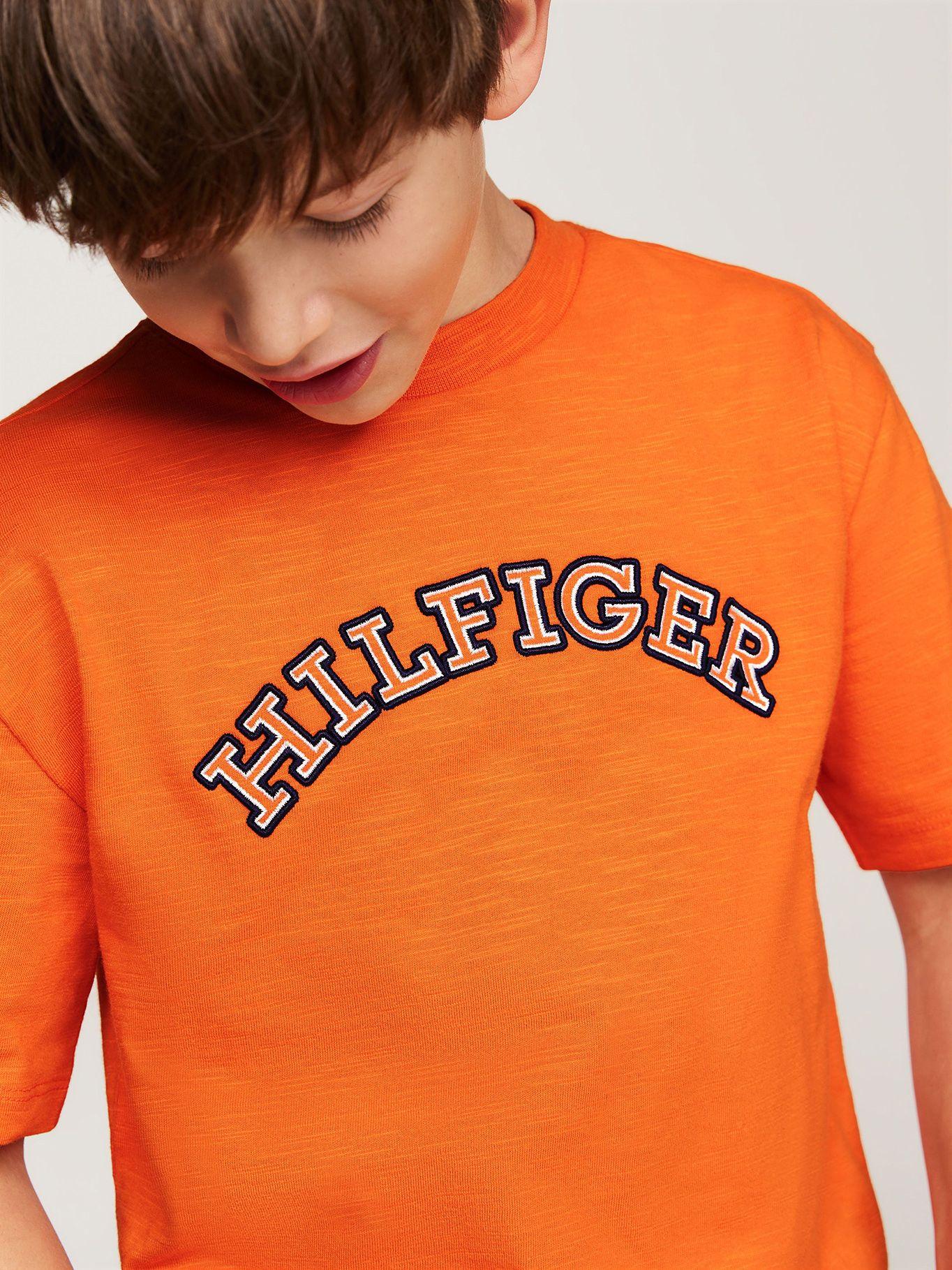Polera Con Logo Monotipo Naranjo Tommy Hilfiger-3