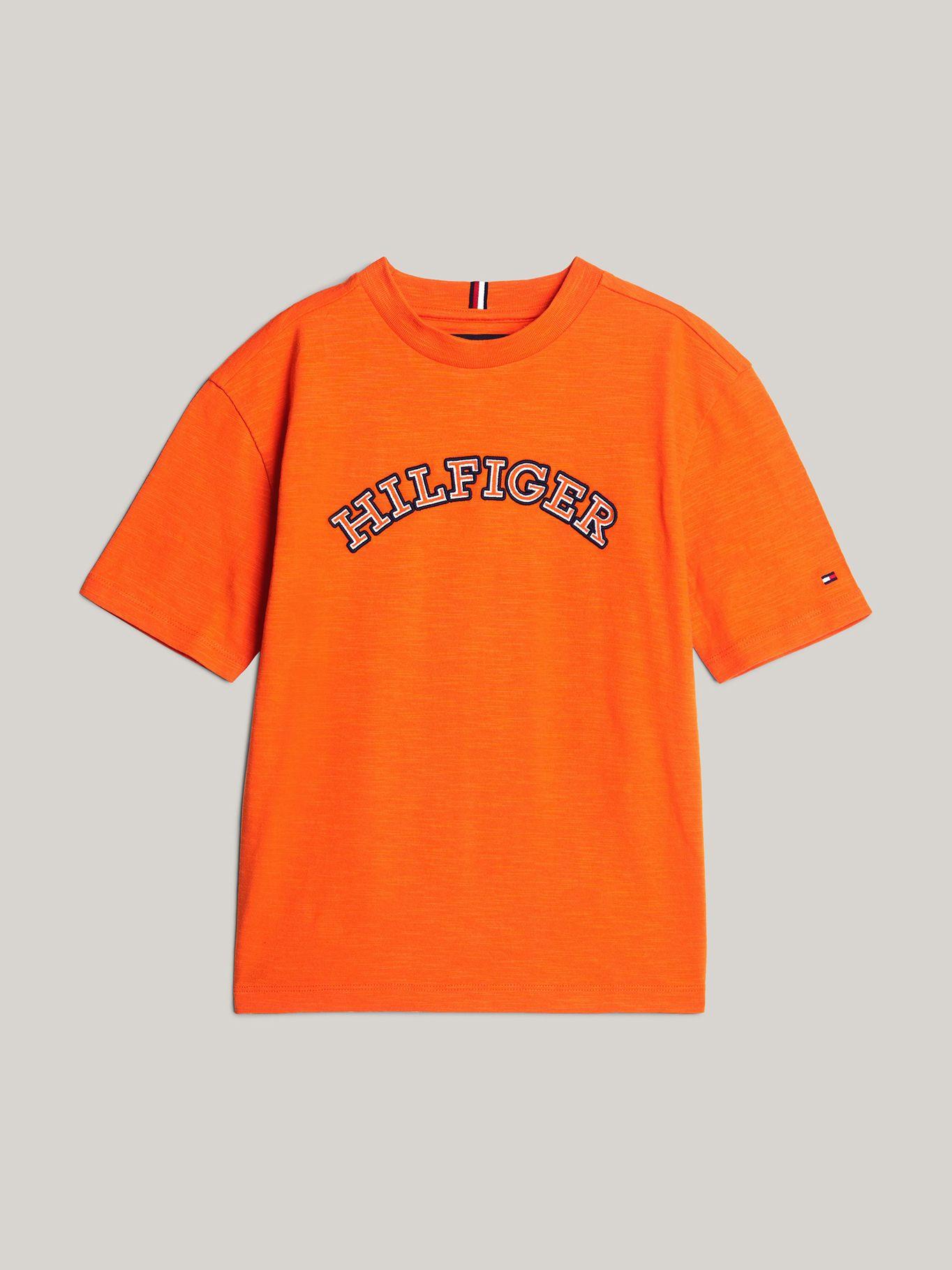 Polera Con Logo Monotipo Naranjo Tommy Hilfiger-4