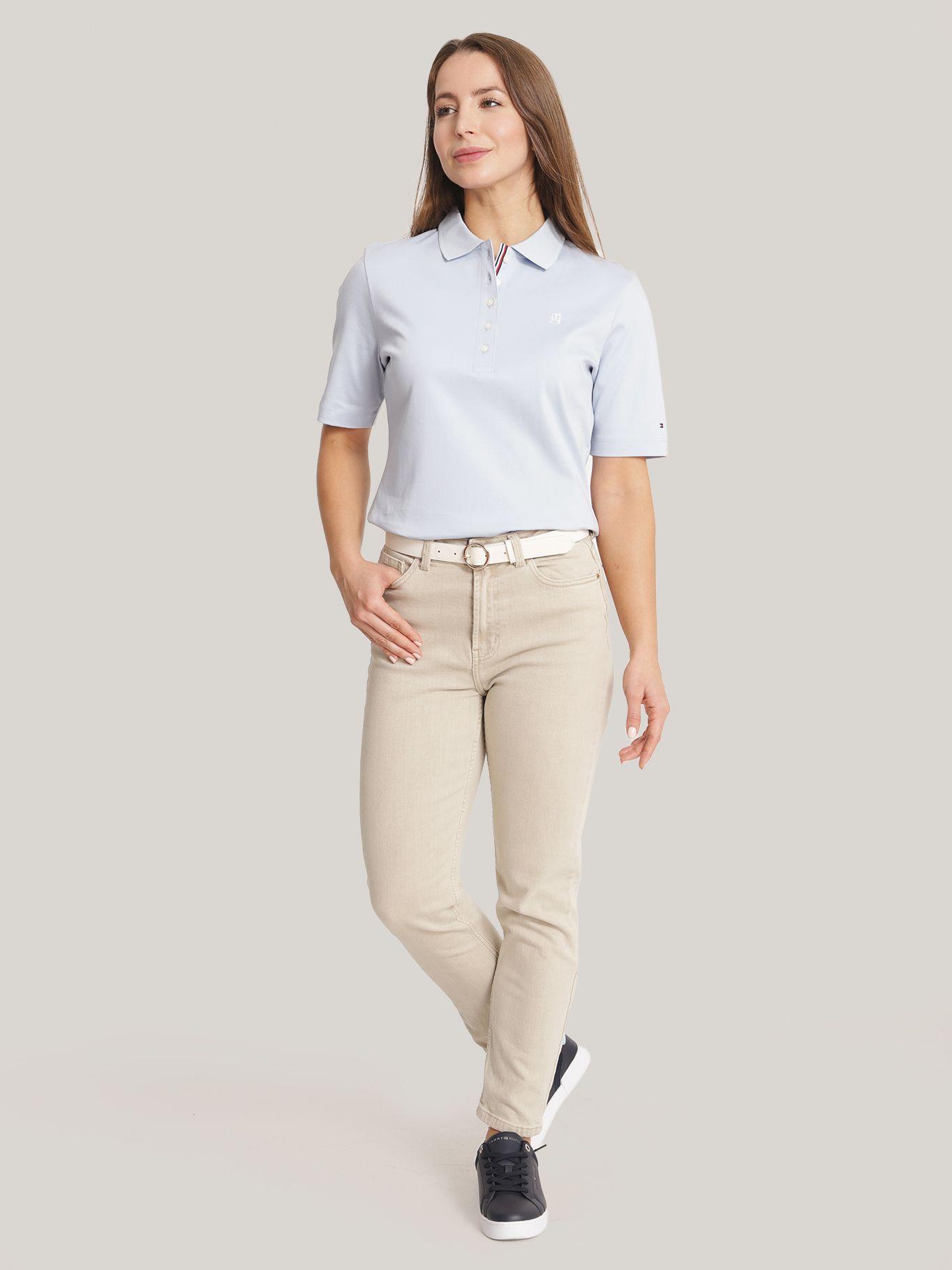 Polo Logo-Monogram Bordado Celeste Tommy Hilfiger-1